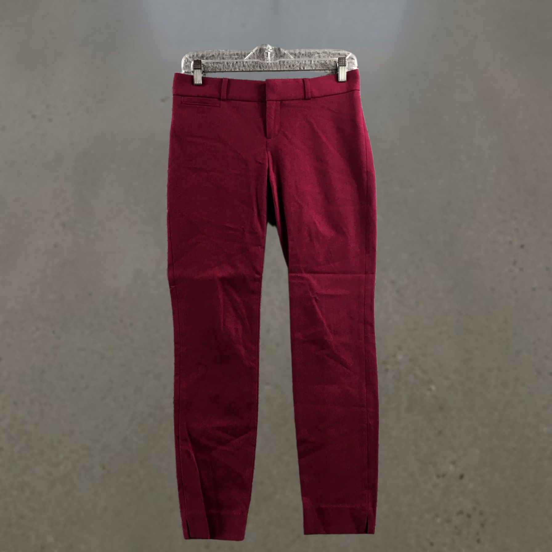 Banana Republic Banana Republic Sloan Dress Pants Womens 0 Burgundy Low Rise Flat Front Zip Pants Mens Womens Size 25" / US 0 / IT 36 - 1 Thumbnail