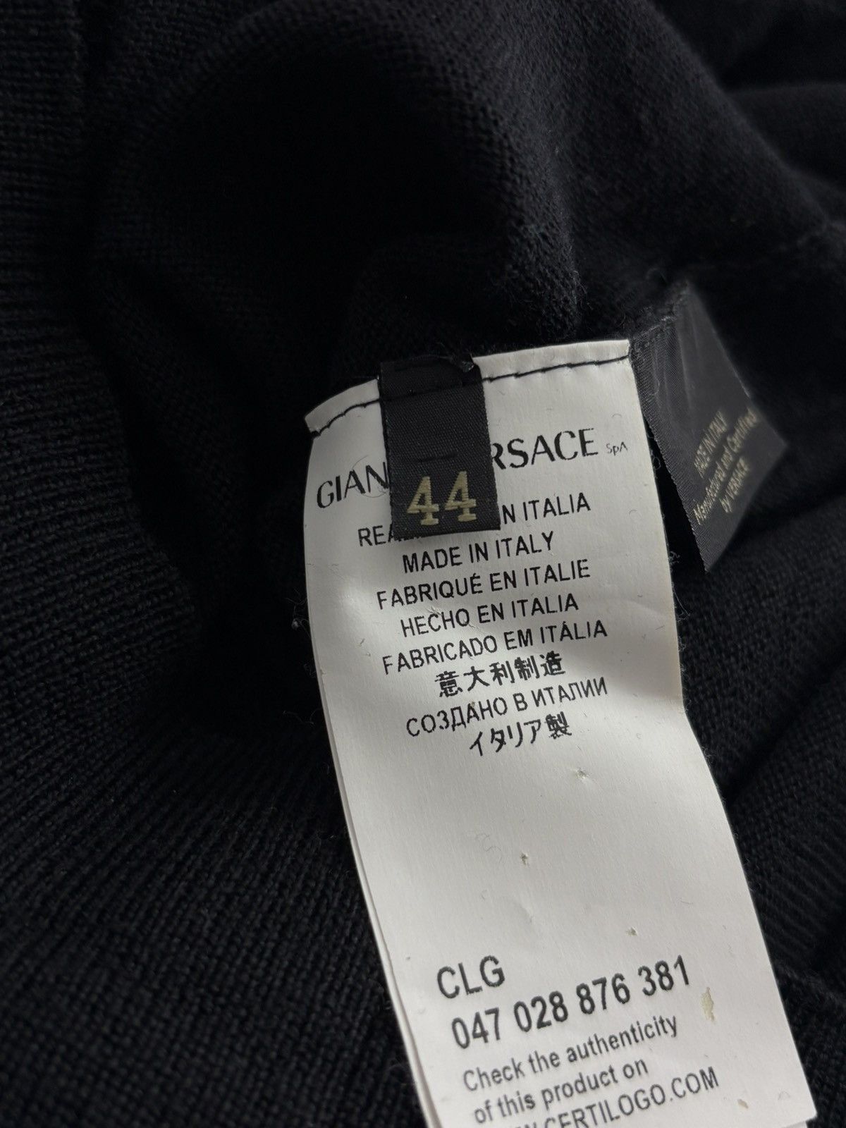 Versace Versace Collection Back Medusa Knitted Sweater Black V-Neck Size US S / EU 44-46 / 1 - 13 Thumbnail