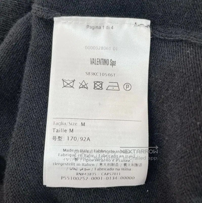 Valentino Valentino Black Wool Logo Sweater for Women . Size M / US 6-8 / IT 42-44 - 7 Thumbnail