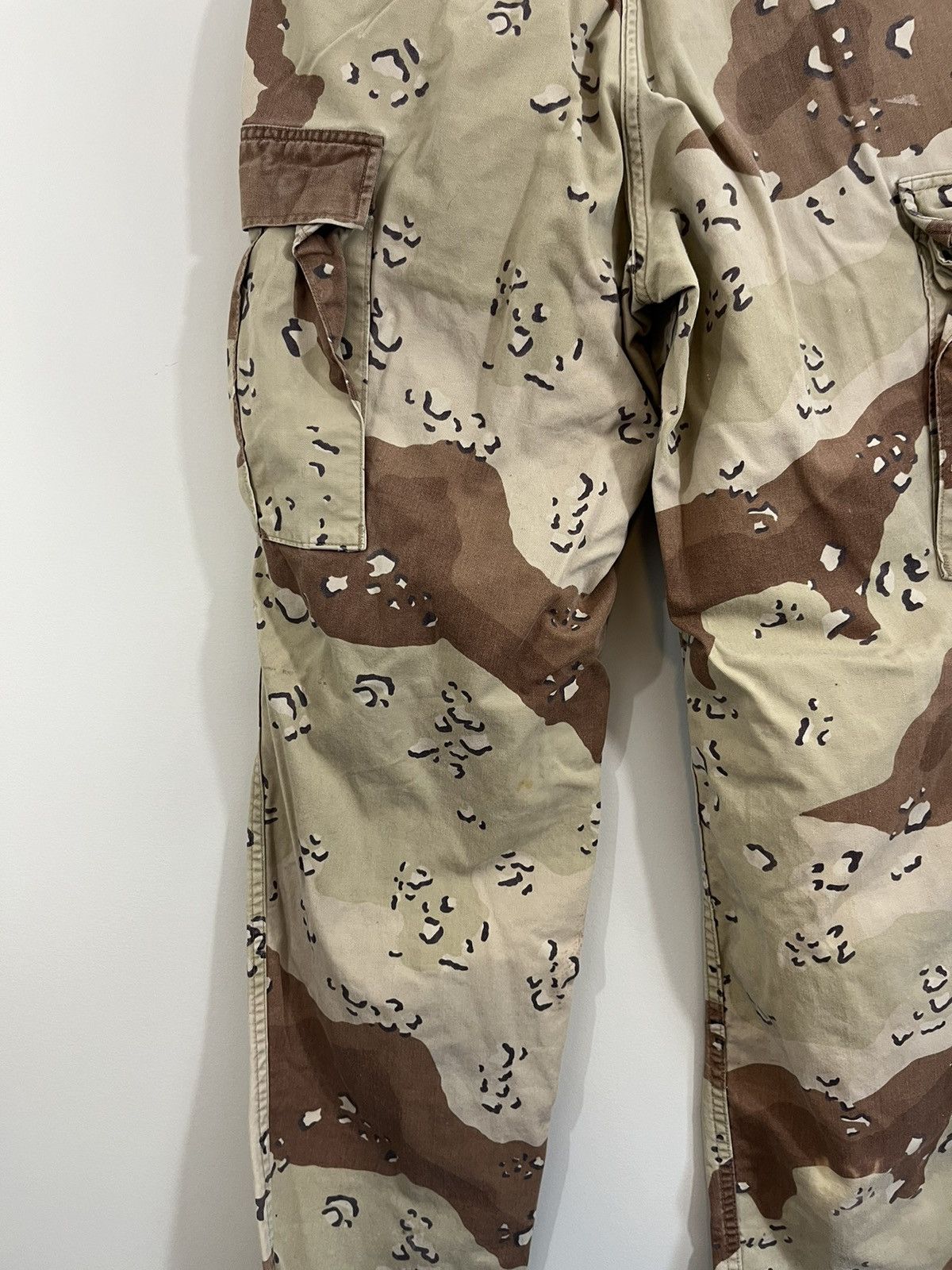 Vintage Thrashed Cut Off Raw Hem Desert Camo Cargo Military Pants Size US 36 / EU 52 - 17 Thumbnail