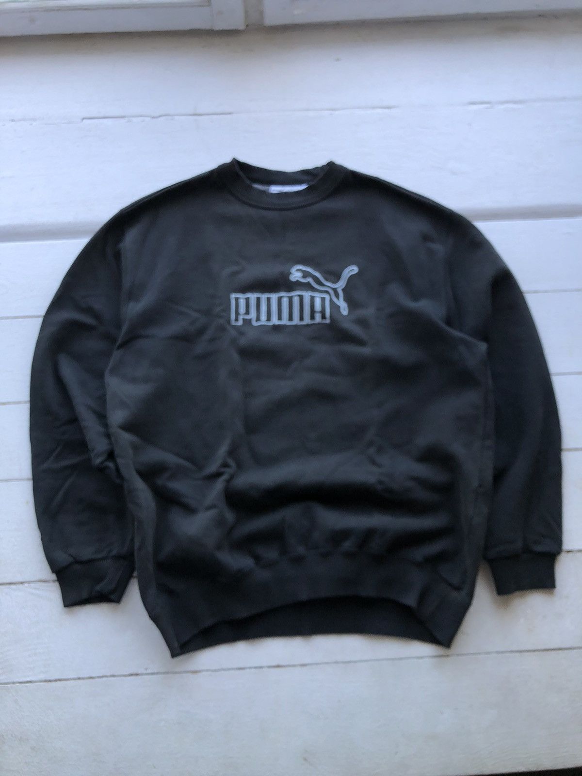 Puma Vintage Men’s faded Sweatshirt PUMA Big Logo Rare Size US M / EU 48-50 / 2 - 1 Thumbnail