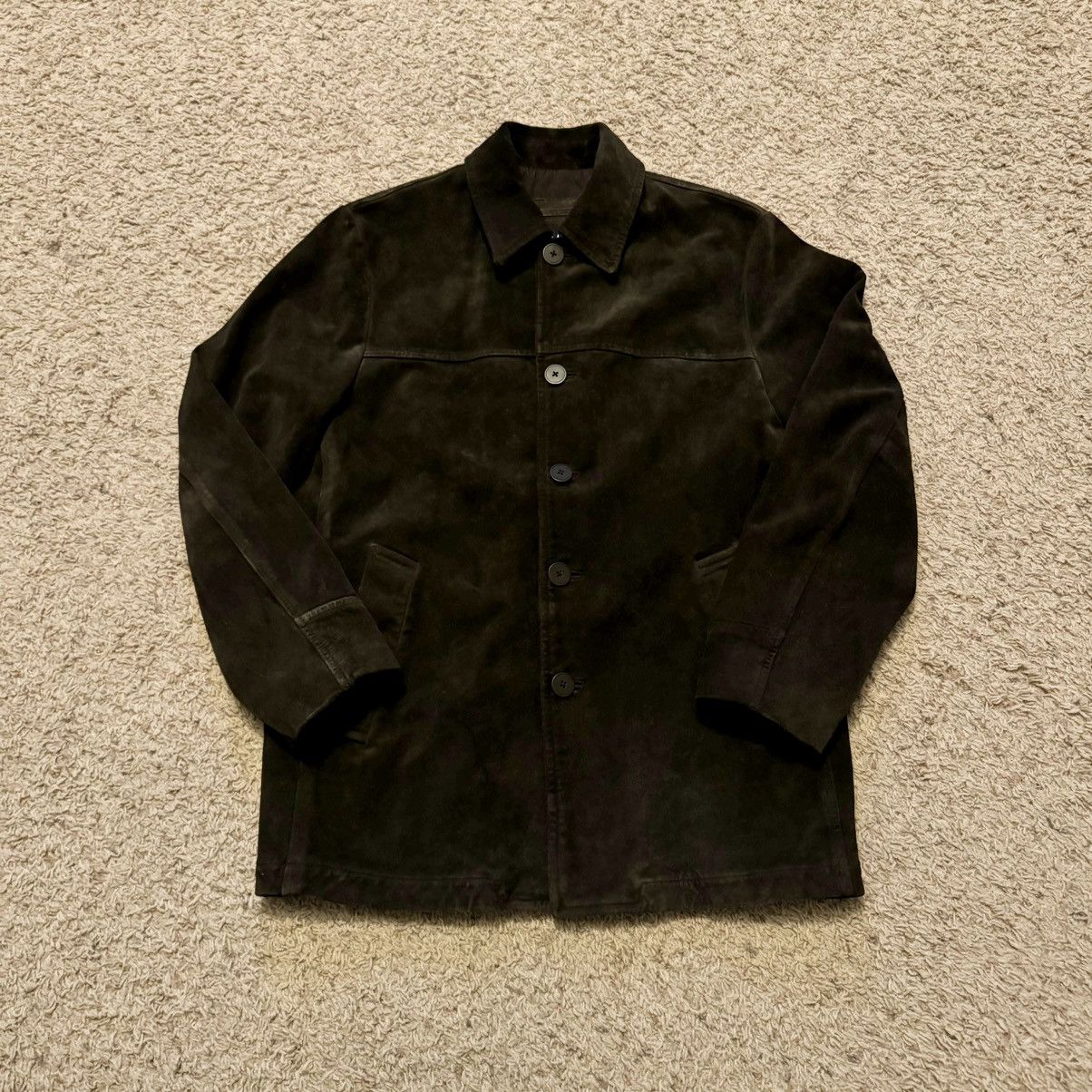 Gap × Vintage VINTAGE BROWN SUEDE LEATHER GAP JACKET! Size US M / EU 48-50 / 2 - 5 Thumbnail