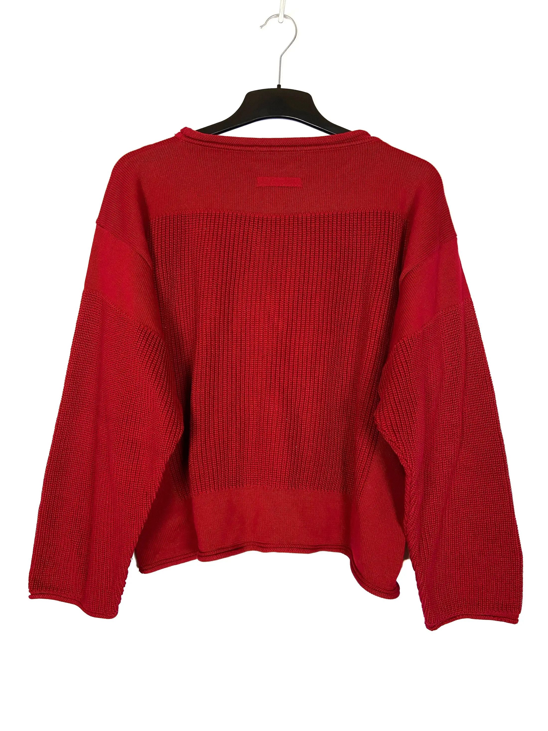 Jean Paul Gaultier 1980s Equator Oversized Boxy Knit Sweater (JPG, cropped) Size US M / EU 48-50 / 2 - 2 Thumbnail