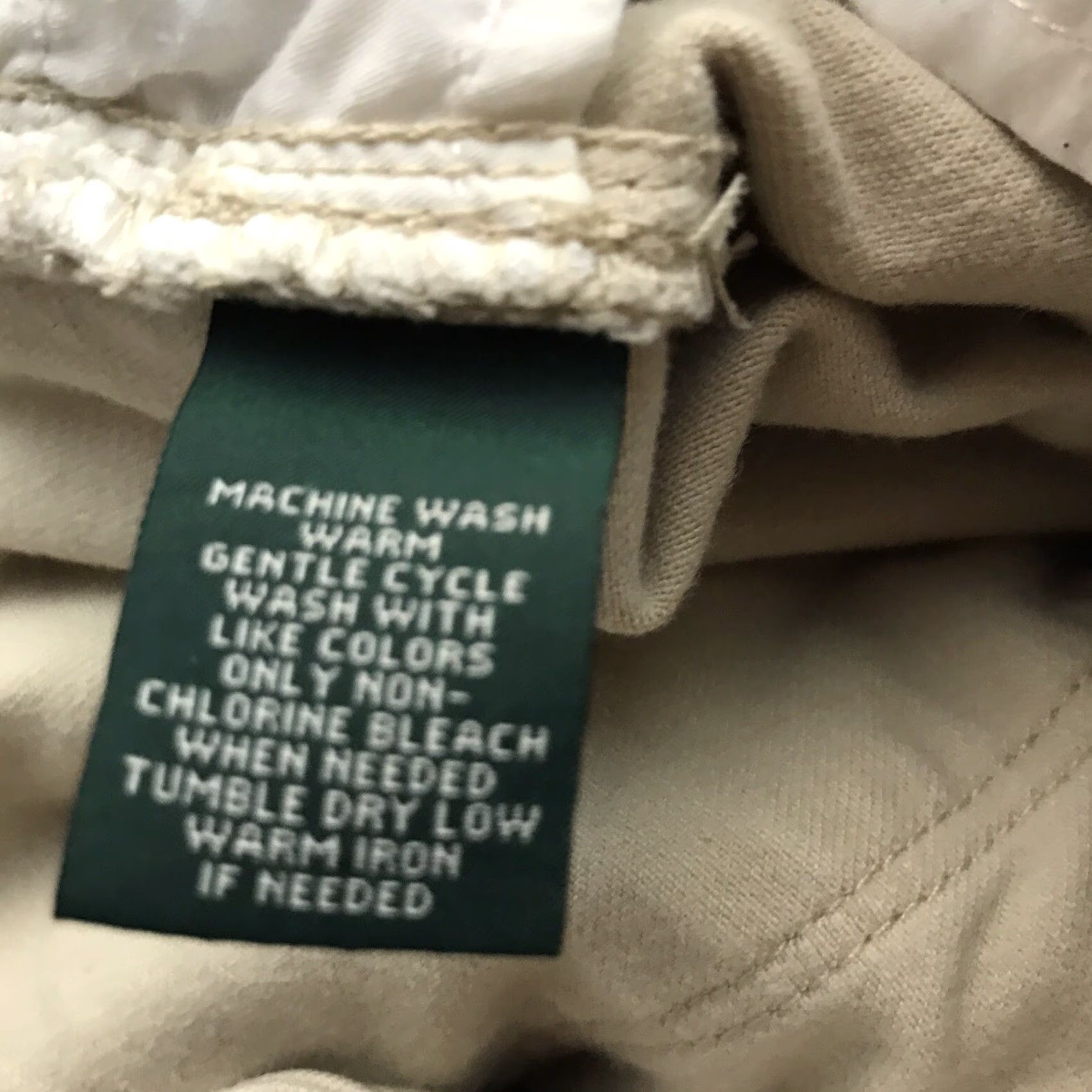 Ralph Lauren Ralph Lauren Women's Pants Beige Stretch Twill Straight Fit Petite Size 10P City Casual Size 32" / US 10 / IT 46 - 8 Thumbnail
