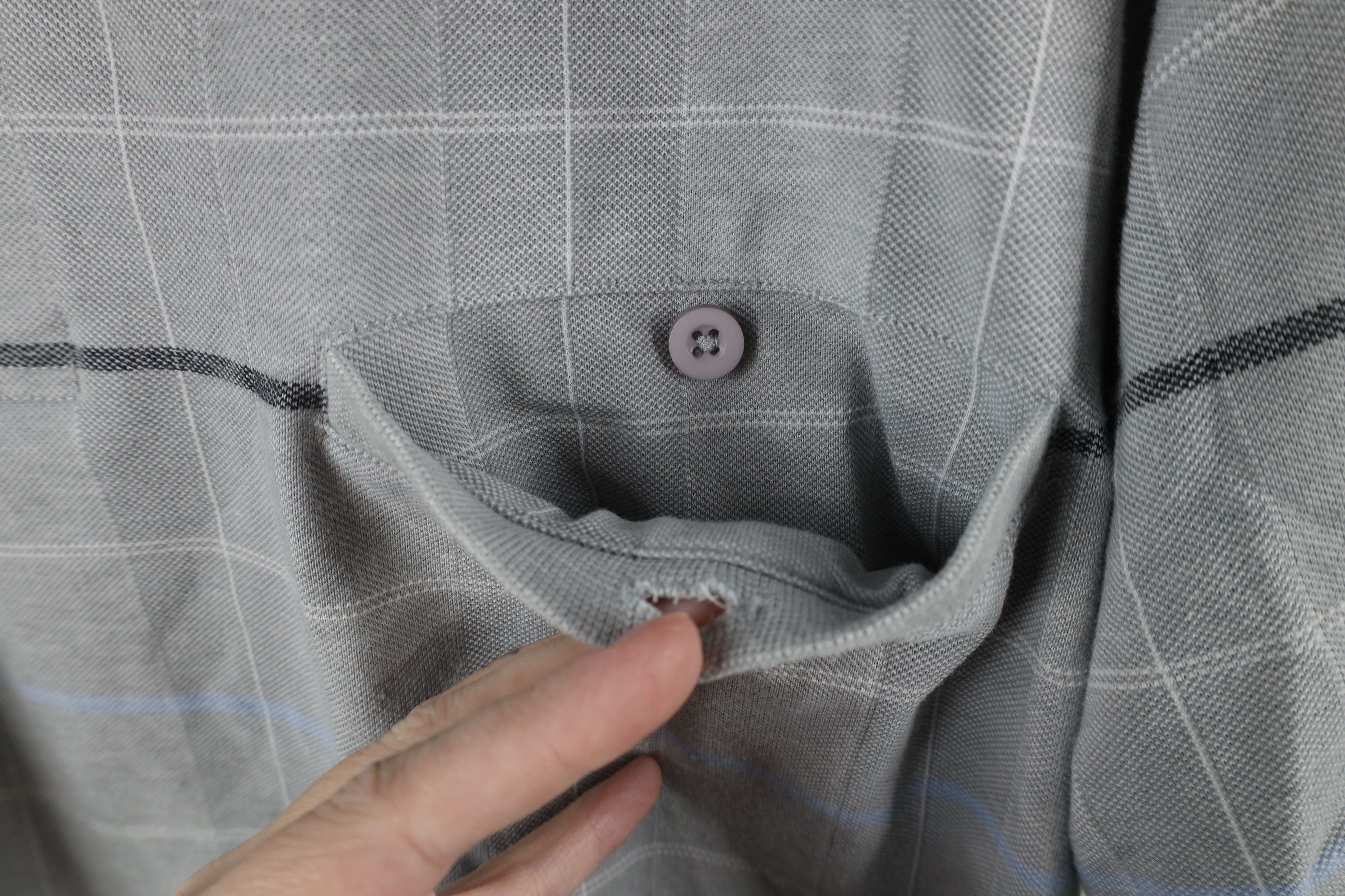 Vintage Vintage 90s Streetwear Pullover Polo Shirt Gray Plaid Size US XXL / EU 58 / 5 - 4 Thumbnail