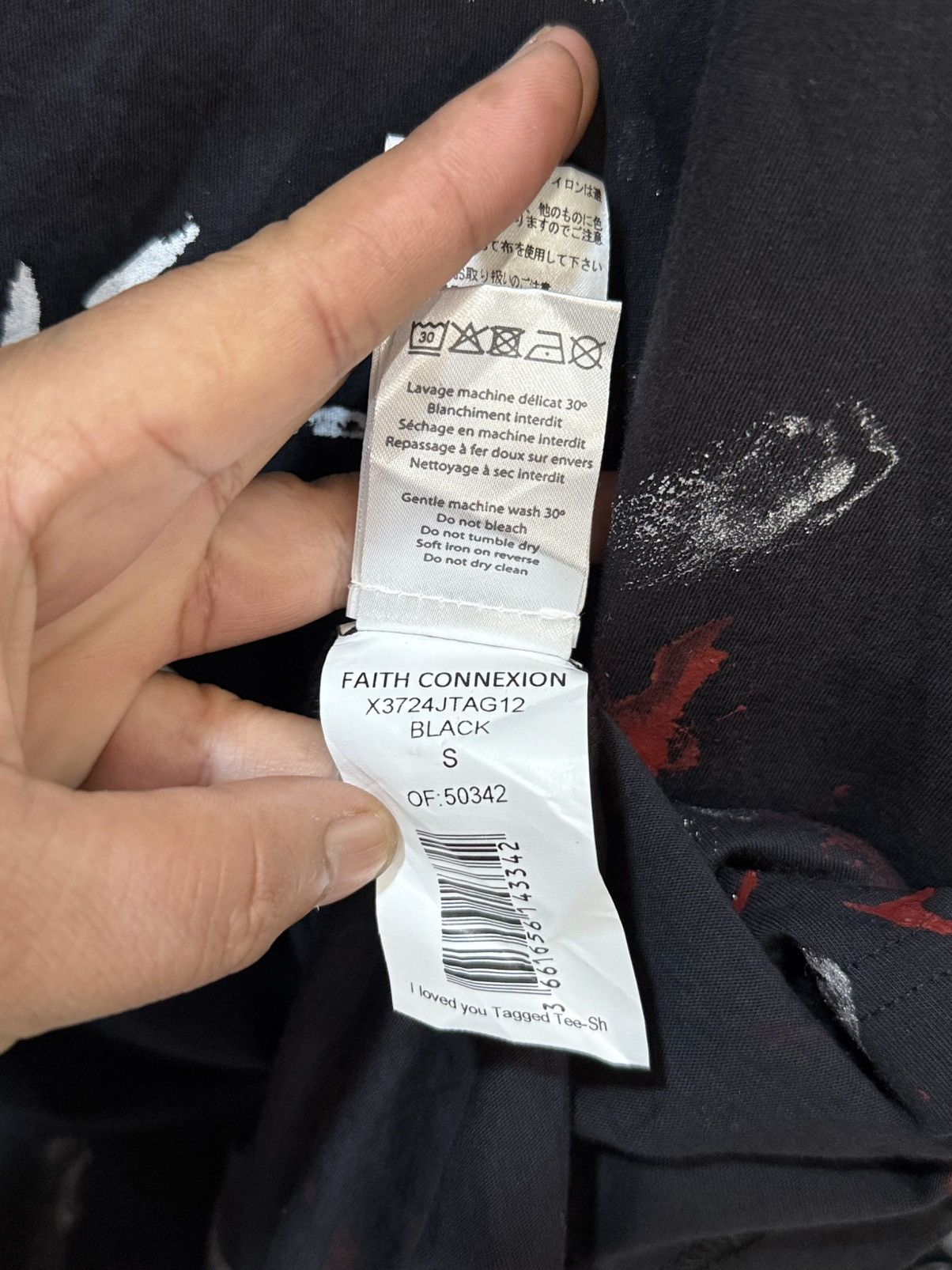 Faith Connexion Dionysios I Love But Then I Changed My Mind Paint Tee Size US L / EU 52-54 / 3 - 8 Thumbnail
