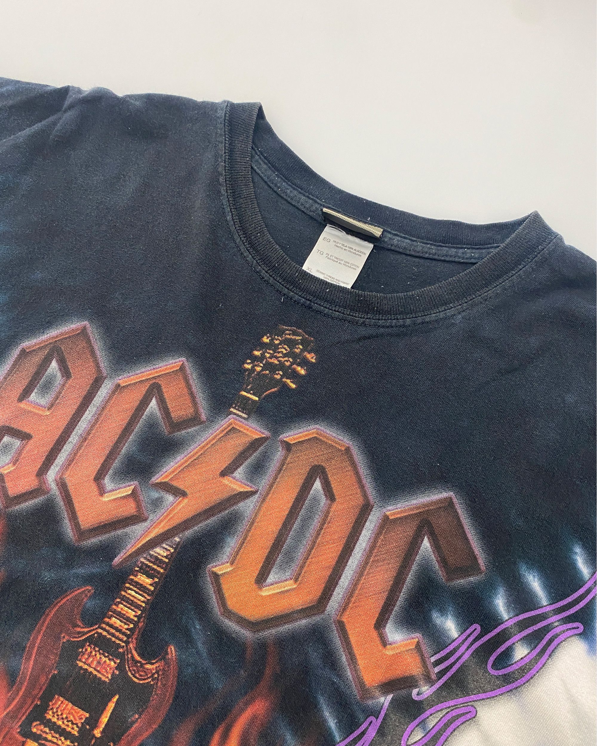 AC/DC 2000s Hells Bells Tie Dye Band T-Shirt Size US XL / EU 56 / 4 - 3 Thumbnail