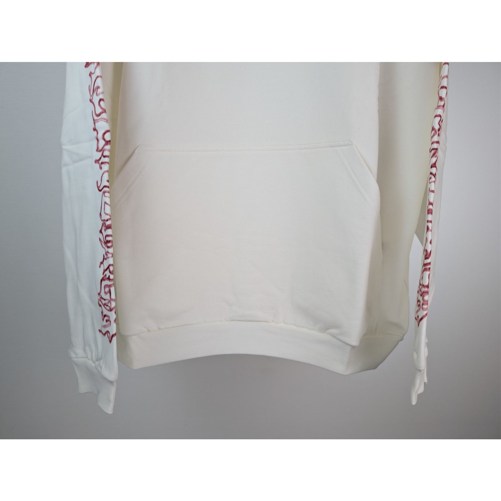 Balenciaga o1rshd1 Large Fit Hoodie in White / Red Size US L / EU 52-54 / 3 - 4 Thumbnail