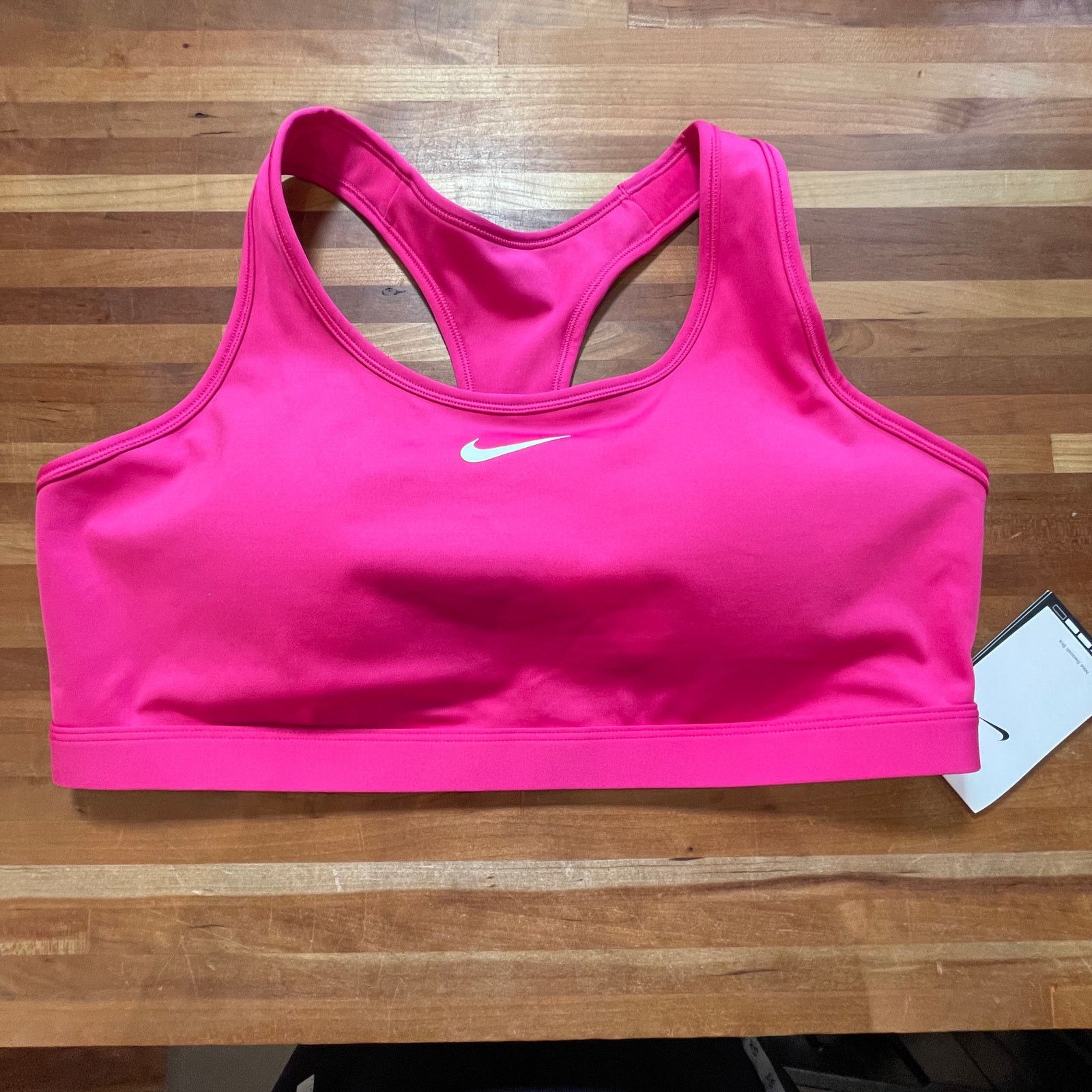 Nike Nike Women's Swoosh Medium Sports Bra hot pink 1X Size ONE SIZE - 1 Thumbnail