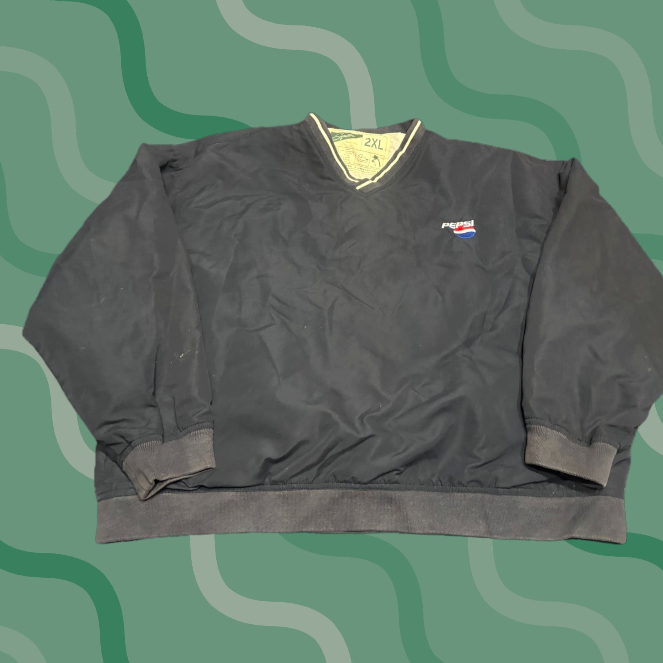 Logo 7 VINTAGE Pepsi Pullover Windbreaker V-Neck 90s Logo Blue 2XL White Bear Men Jacket Windbreaker Size US XXL / EU 58 / 5 - 1 Thumbnail