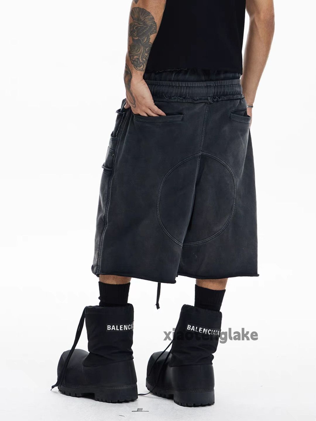 Designer Unisex outdoor sports loose baggy faded cargo shorts Size US 36 / EU 52 - 7 Thumbnail
