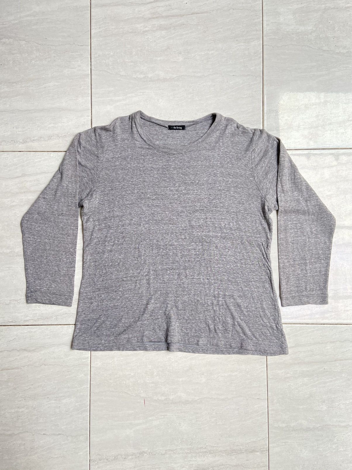 image of Yohji Yamamoto x YS Y’S For Living Grey Long Sleeve T-Shirt, Men's (Size XL)