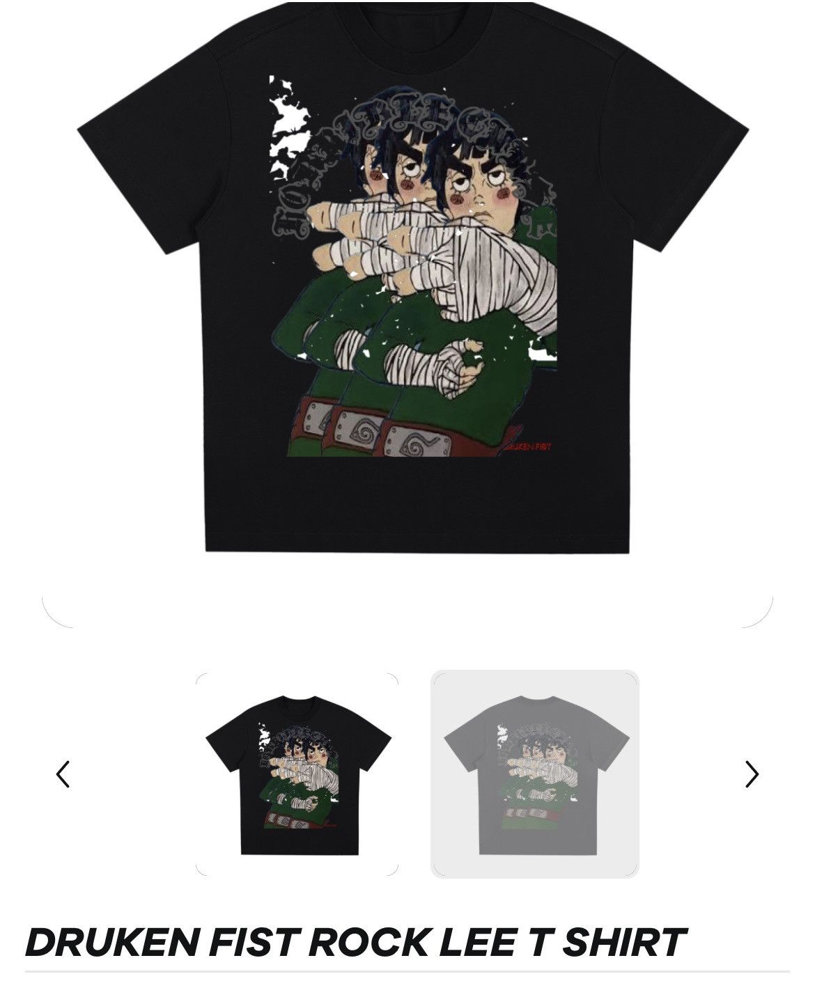 Other HORRIBLE CURSE DRUKEN FIST ROCK LEE TSHIRT Size US XL / EU 56 / 4 - 1 Thumbnail