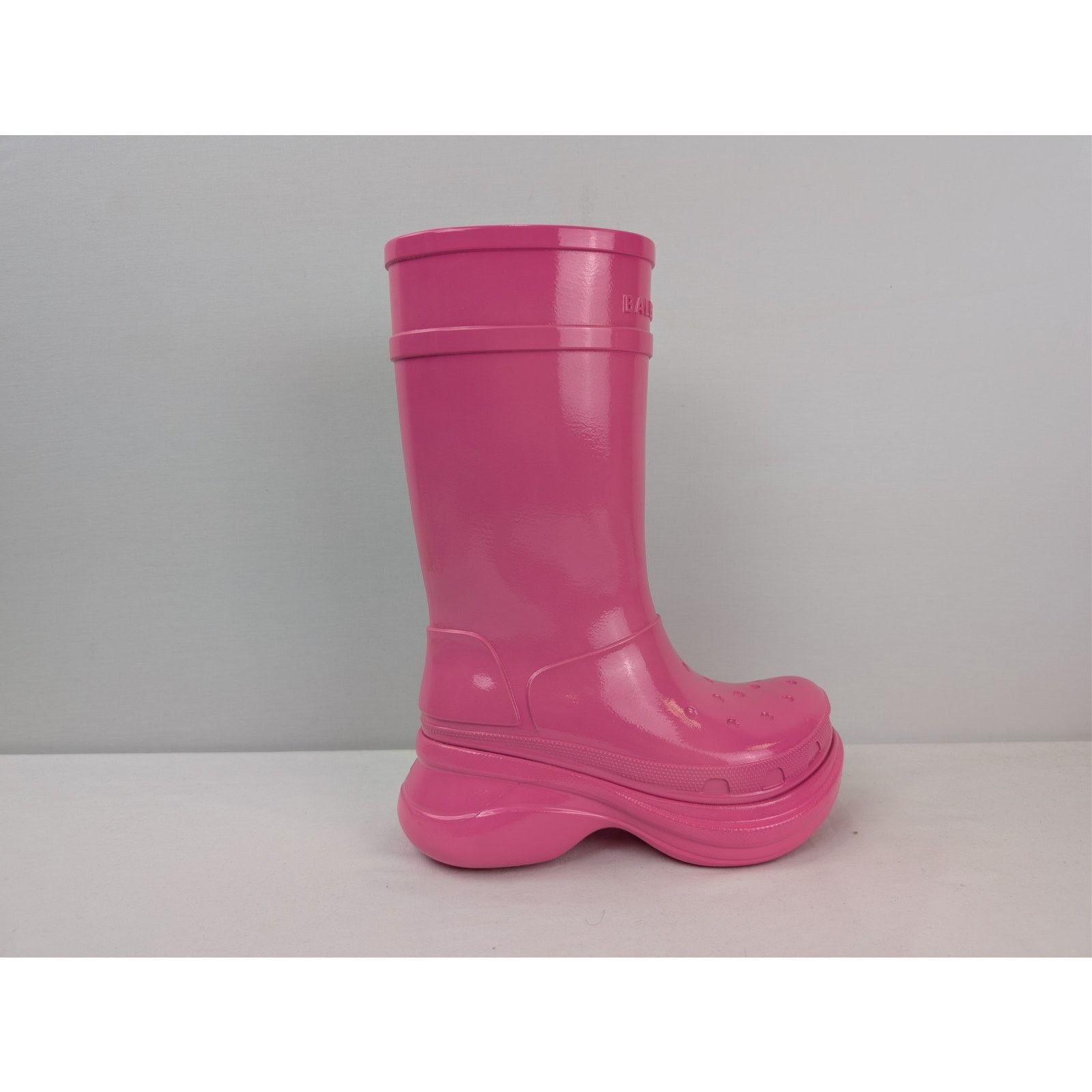 Balenciaga o1rshd1 Patent Eva Crocs Boots in Pink 37 Size US 7 / IT 37 - 3 Thumbnail
