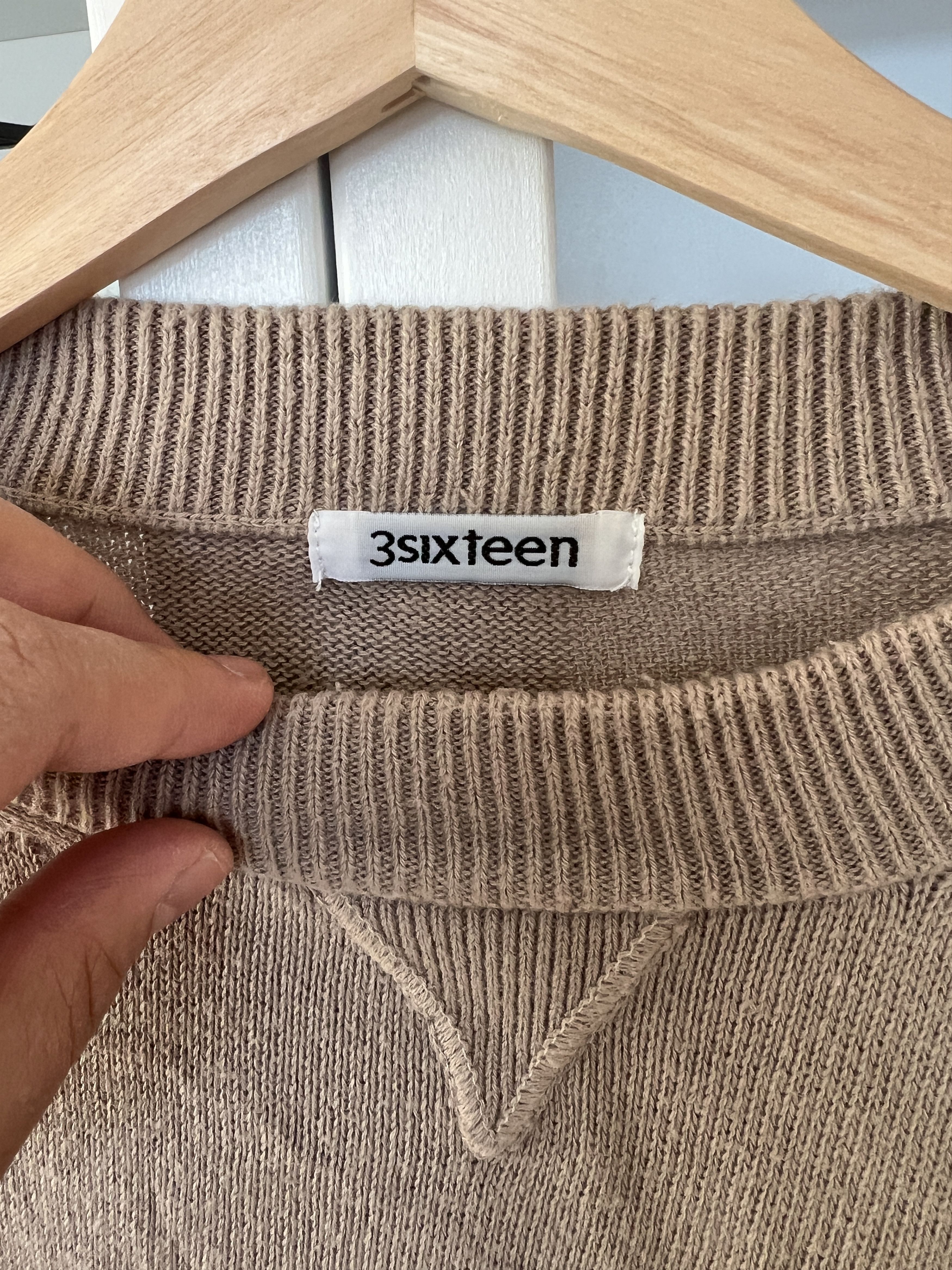 3sixteen Knit Shirt Cotton Linen Beige Size US XXL / EU 58 / 5 - 2 Thumbnail
