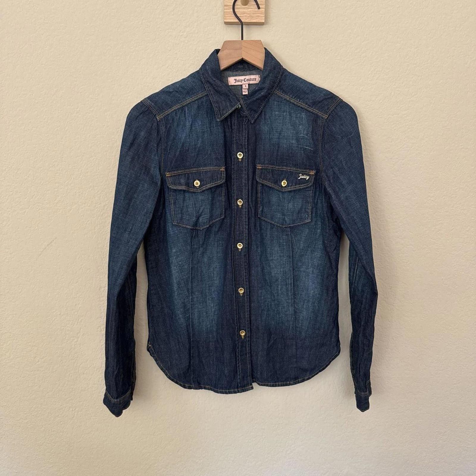 Juicy Couture Jeans Juicy Couture Y2K Western Denim Shirt Women’s S Blue Size S / US 4 / IT 40 - 1 Thumbnail