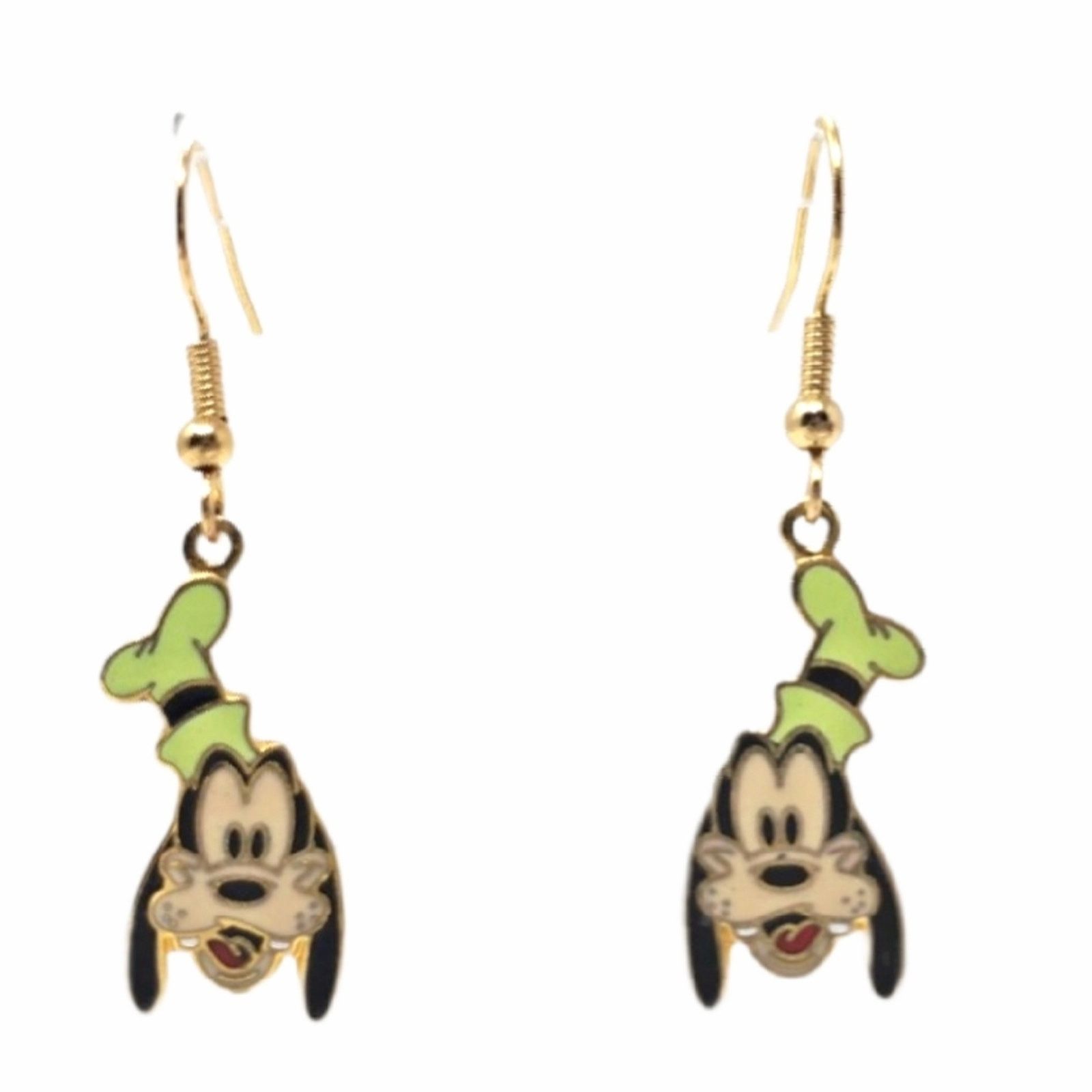Disney Disney Goofy Classic Green Hat Enamel Dangle Earrings VTG Size ONE SIZE - 1 Thumbnail