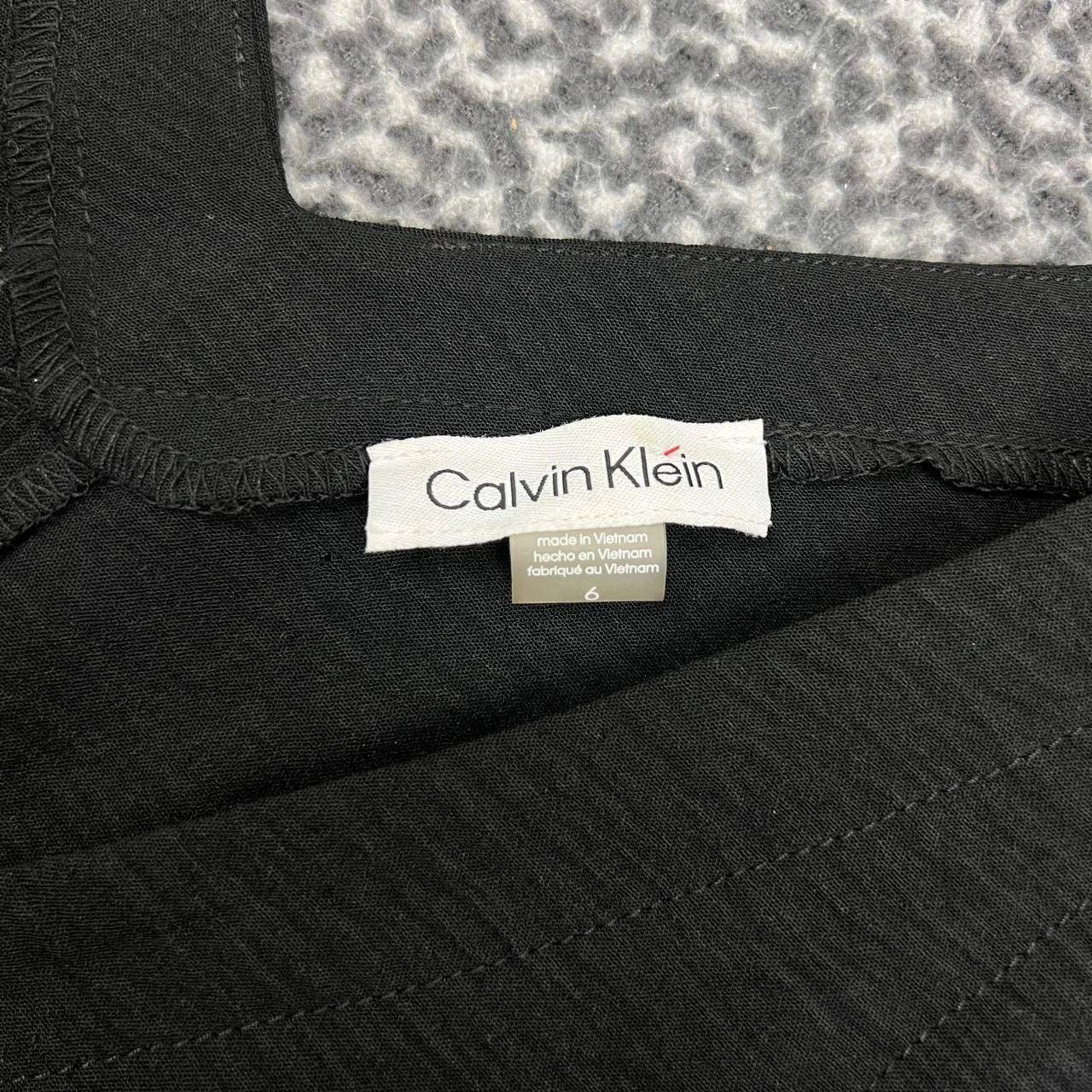Calvin Klein Calvin Klein A-Line Dress Women 6 V-Neck Ruffled Sleeveless Size M / US 6-8 / IT 42-44 - 5 Thumbnail