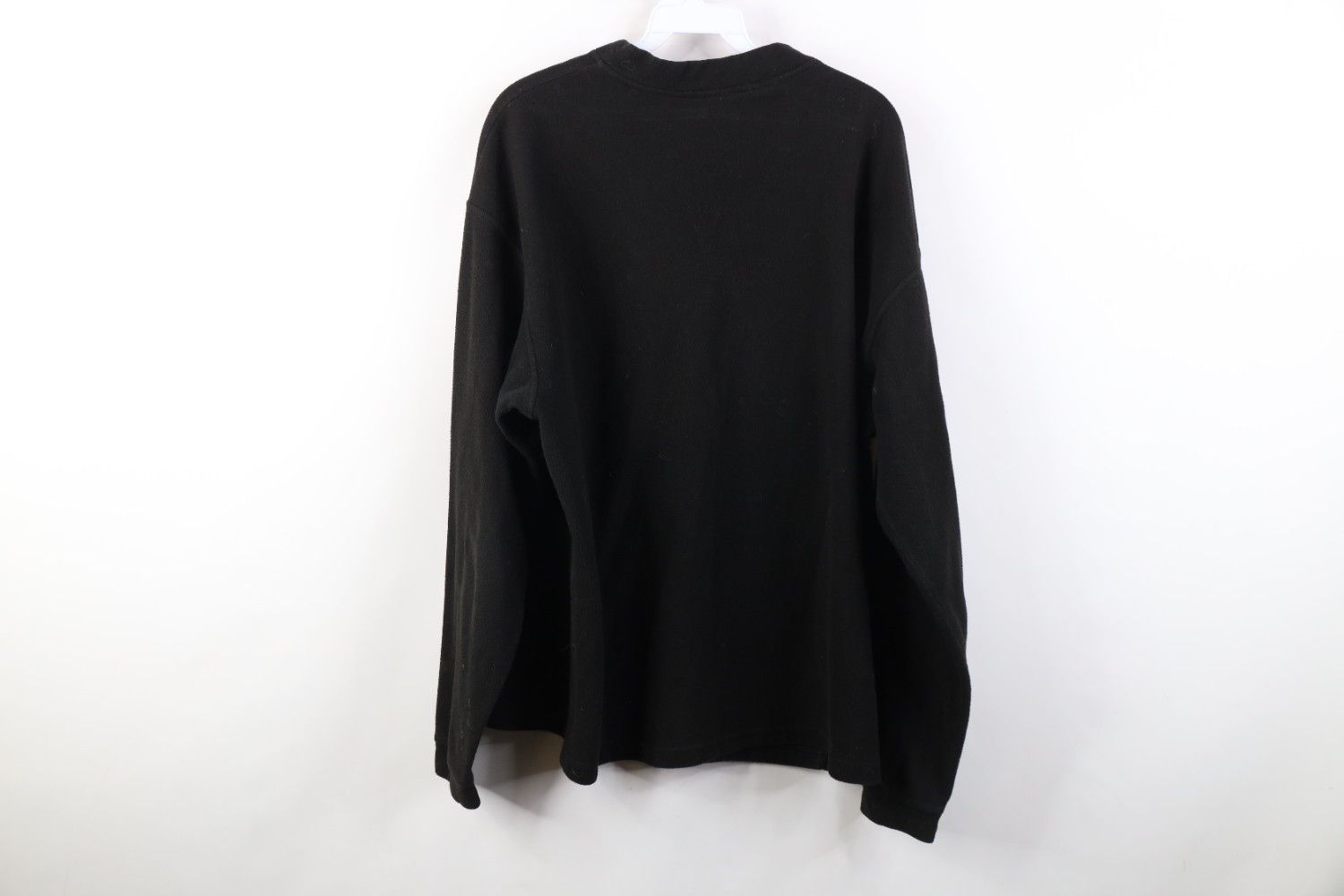 Vintage Vintage 90s Streetwear Distressed Blank Fleece Sweater Black Size US XL / EU 56 / 4 - 11 Thumbnail