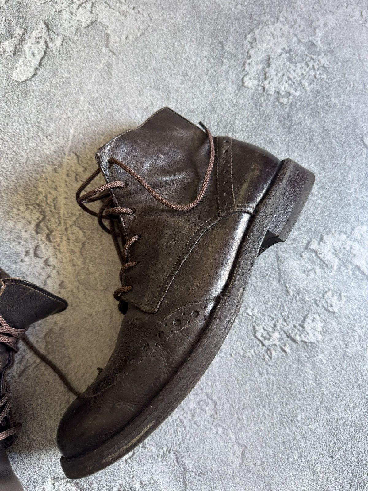 MoMA MOMA 42size brown leather high boots shoes vintage retro Size US 9 / EU 42 - 5 Thumbnail