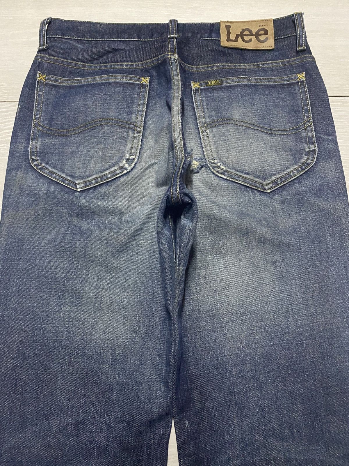 Number (N)ine Vintage Lee Riders Splatter Effect Paint Flare Repair Jeans Size US 29 - 4 Thumbnail