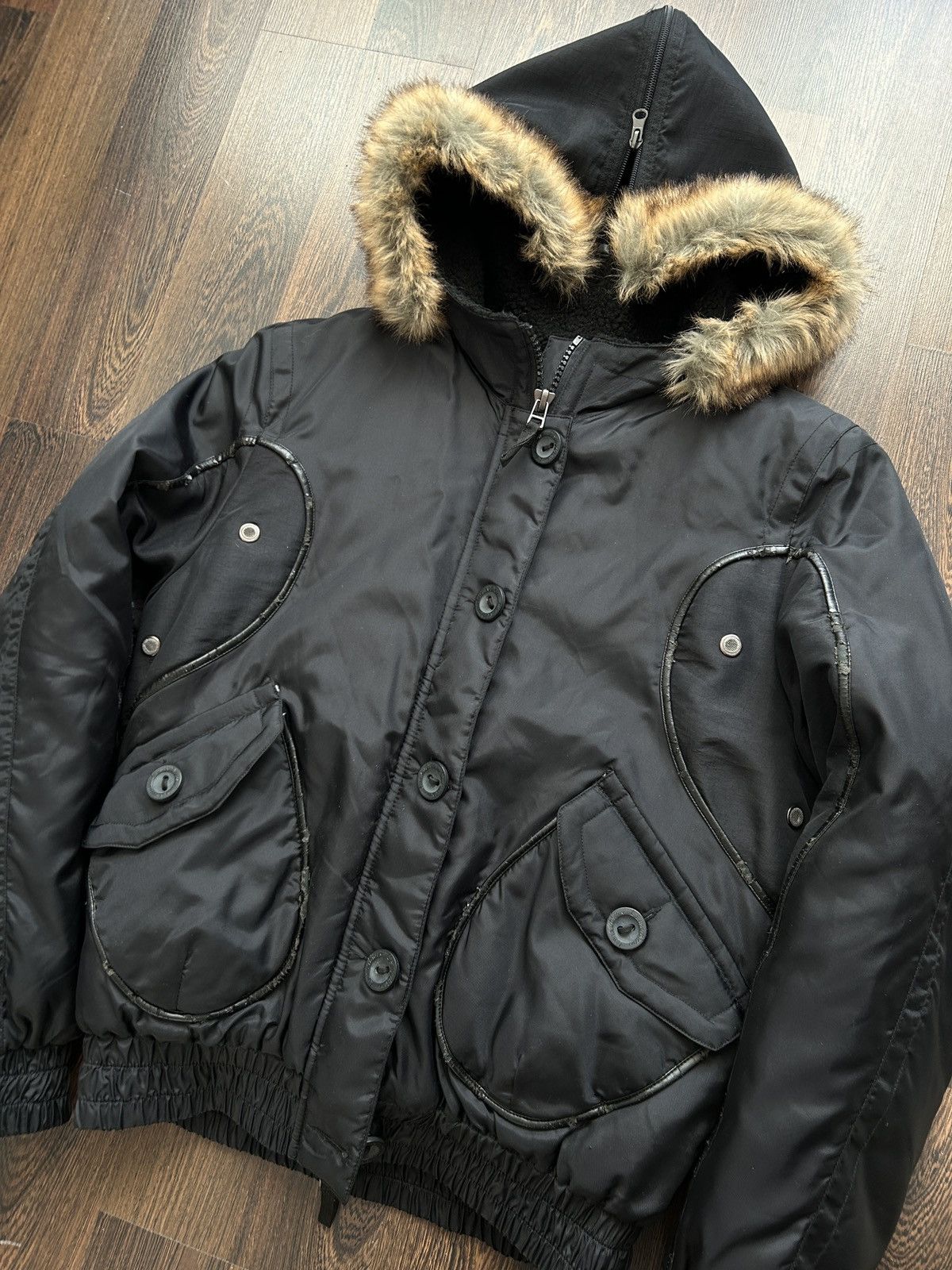 Vintage Vintage y2k Alpha N-2B bomber faux fur flight Size US M / EU 48-50 / 2 - 2 Thumbnail