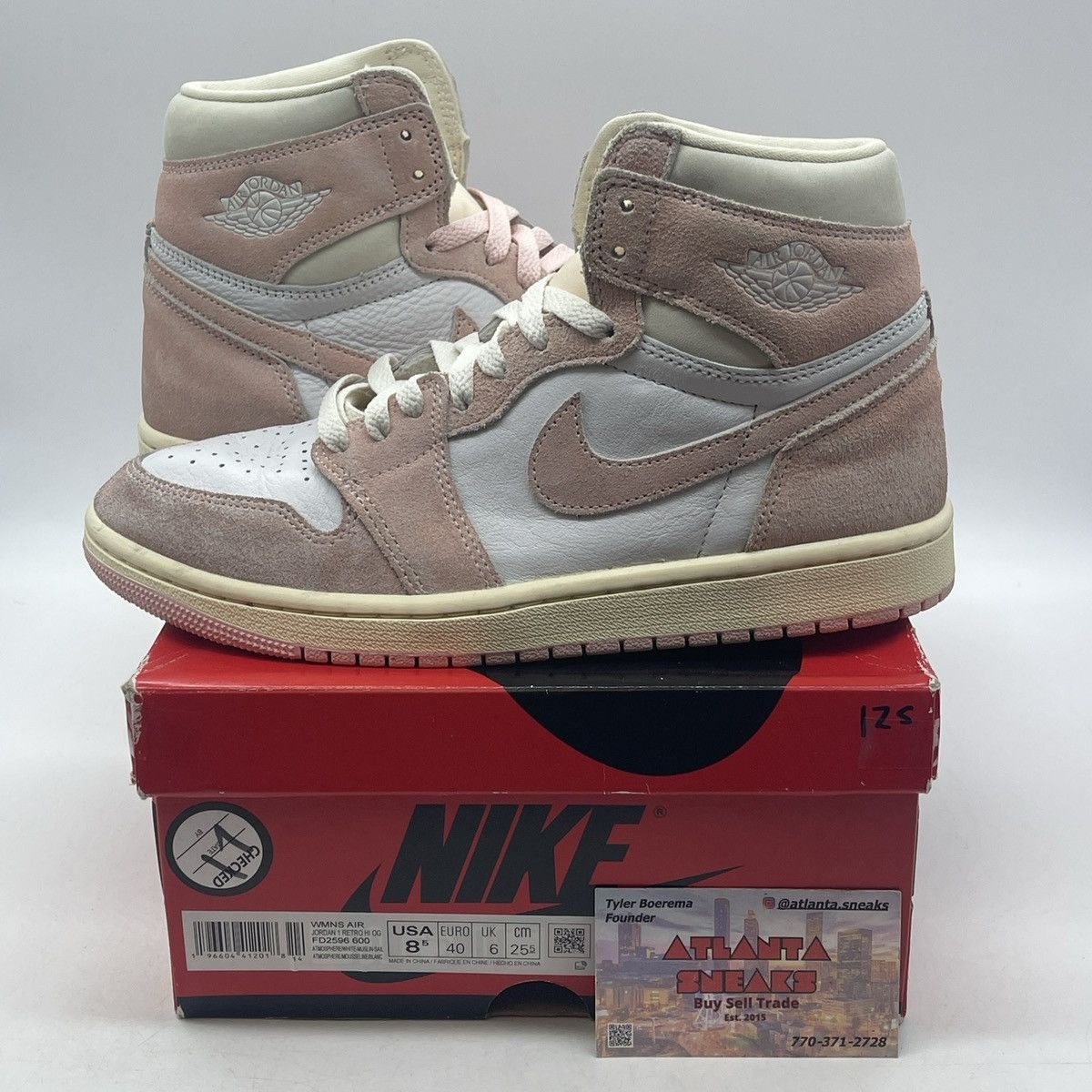 Jordan Brand Wmns air Jordan 1 high washed pink Size US 8.5 / IT 38.5 - 1 Thumbnail