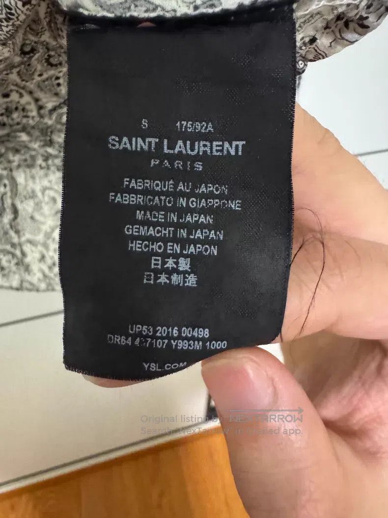 Saint Laurent Paris Saint Laurent Paris Cat Eye扣 Cashew Flower Print Shirt Siz Size US S / EU 44-46 / 1 - 4 Thumbnail