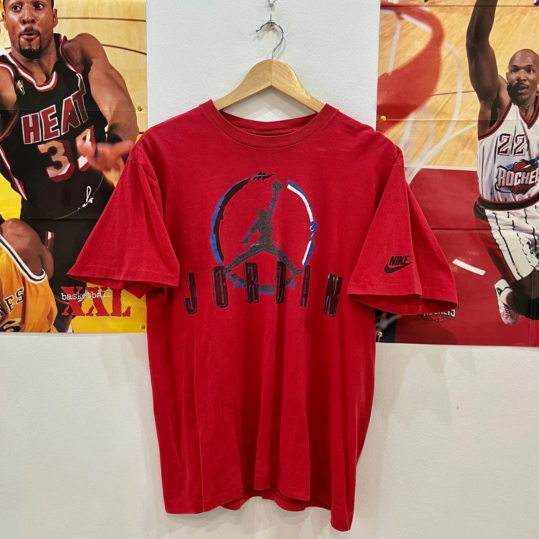 Jordan Brand × Nike × Vintage Vintage Air Jordan Aqua 1993 Tee T-Shirt Size US M / EU 48-50 / 2 - 1 Thumbnail