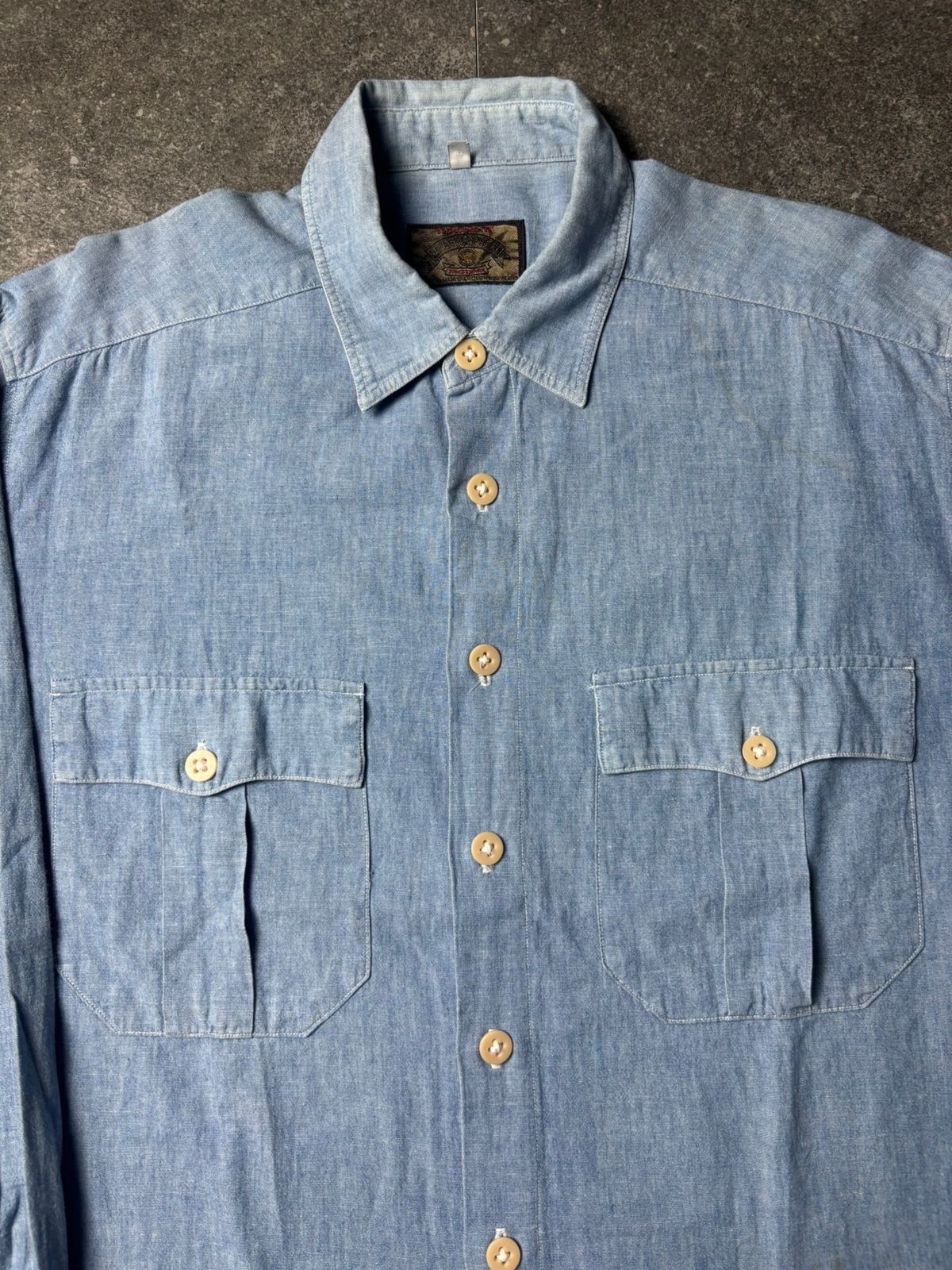 Giorgio Armani 1990s Armani Jeans Giorgio Armani Blue Chambray Shirt Size US L / EU 52-54 / 3 - 2 Thumbnail