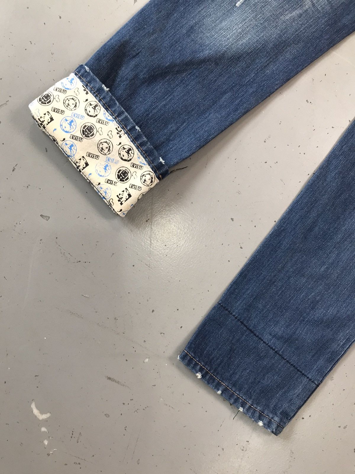 Japanese Brand Vintage Evisu inspired crazy print seagull denim Size US 31 - 11 Thumbnail