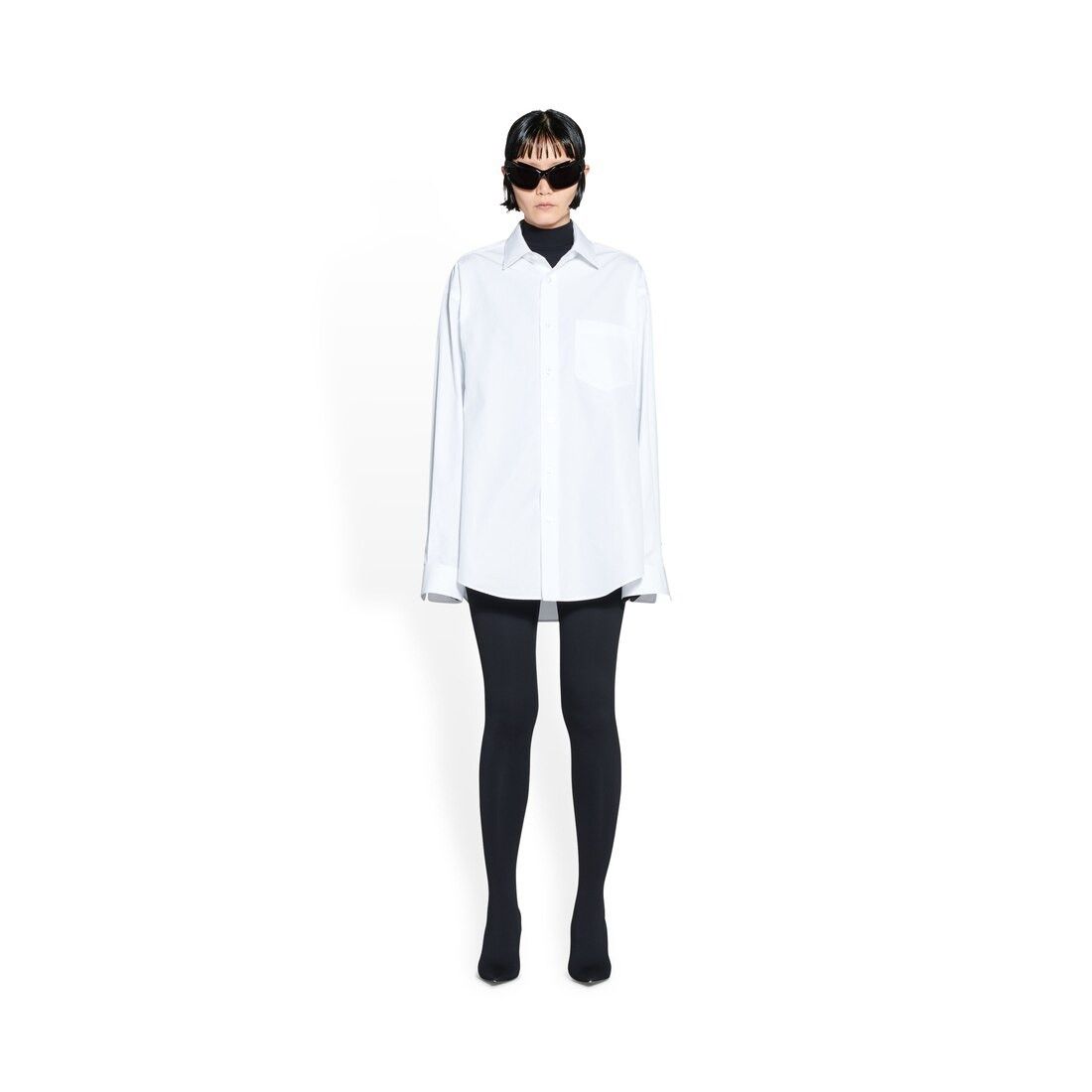 Balenciaga o1bcso1str1025 Hourglass Shirt in White Size XS / US 0-2 / IT 36-38 - 2 Thumbnail