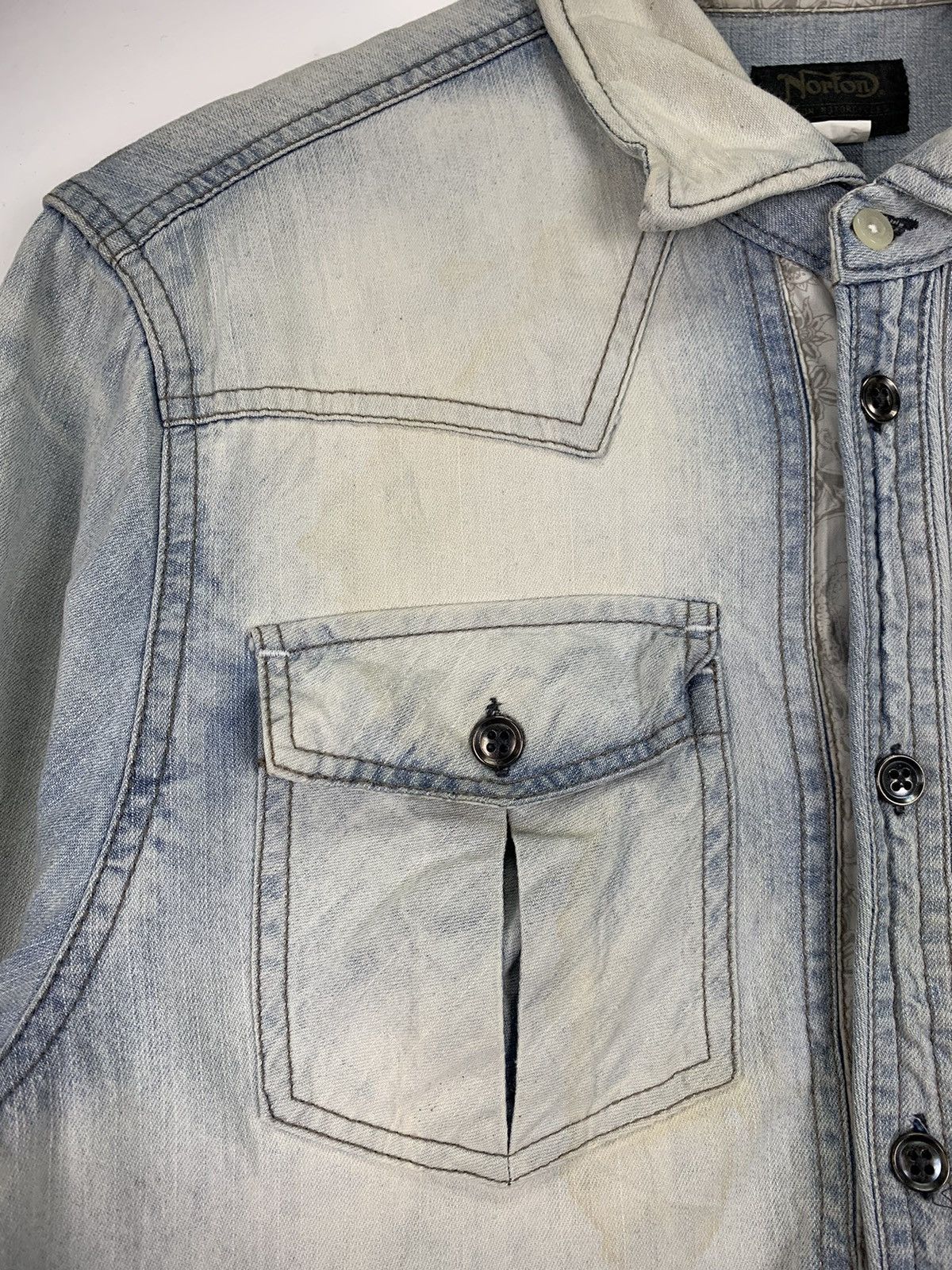 Norton × Vintage Vintage Norton Motorcycle western shirt Size US L / EU 52-54 / 3 - 9 Thumbnail