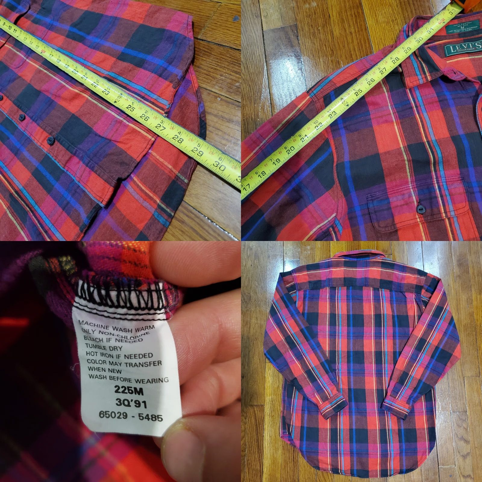 Levi's VINTAGE Levi's Shirt Mens M Red Plaid Western Button-Up 90s California Cowboy Grunge Classic USA 60s Southwestern Size US M / EU 48-50 / 2 - 8 Thumbnail