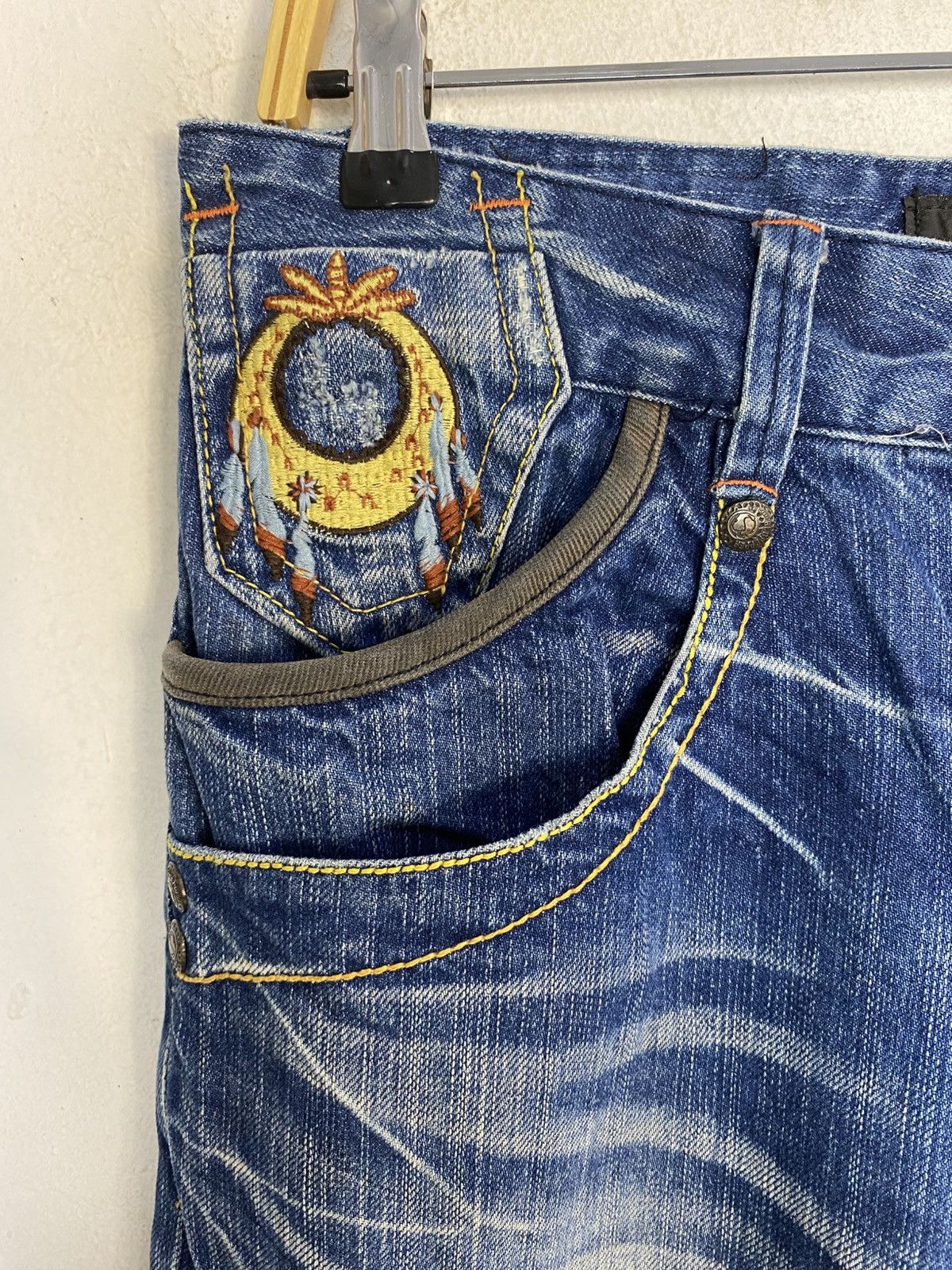 Other Red Pepper Red Label Whisker Denim Jeans Embroidery Logo Size US 32 / EU 48 - 5 Thumbnail