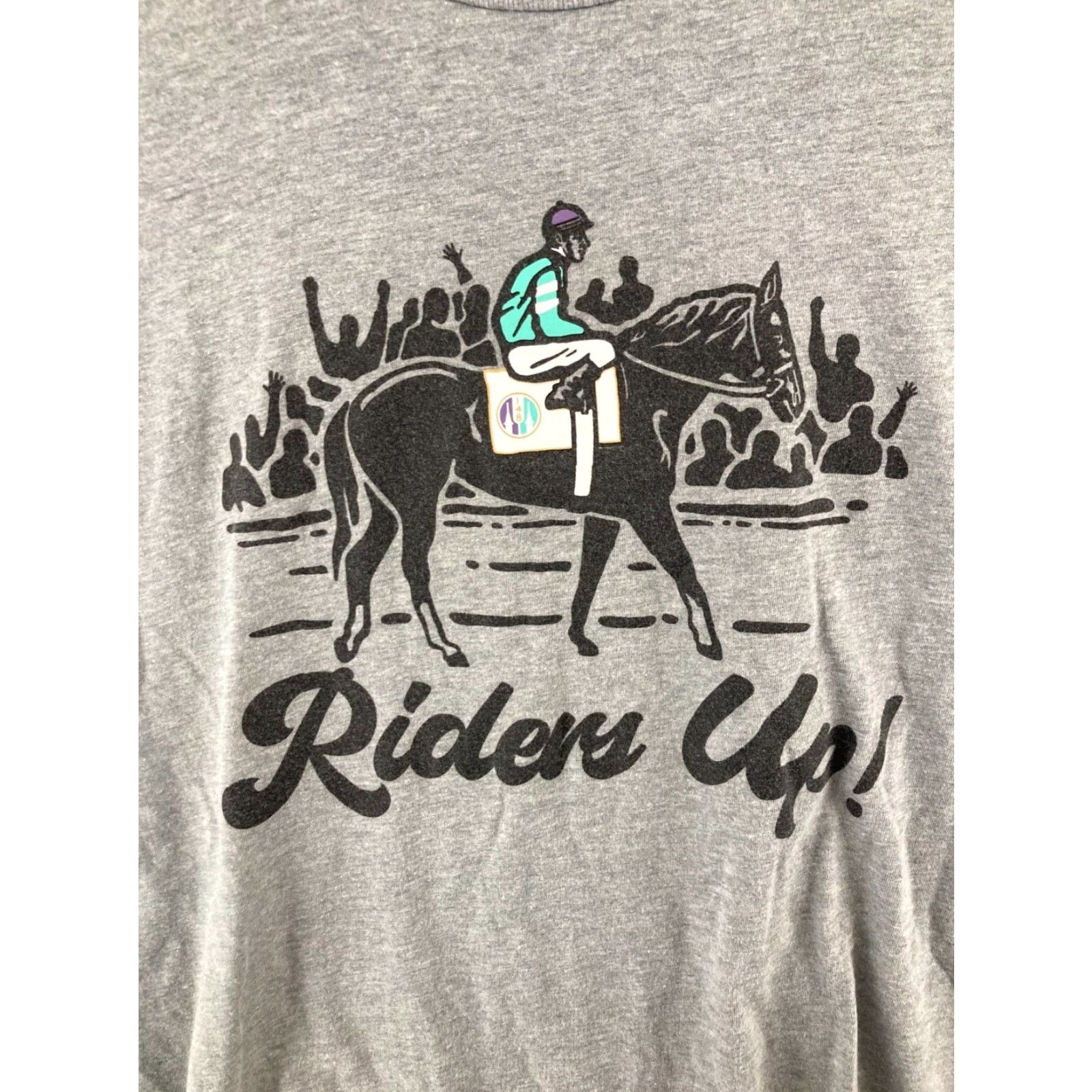 CO Riders Up Mens T Shirt Large Gray Equestrian Racing Size US L / EU 52-54 / 3 - 4 Thumbnail