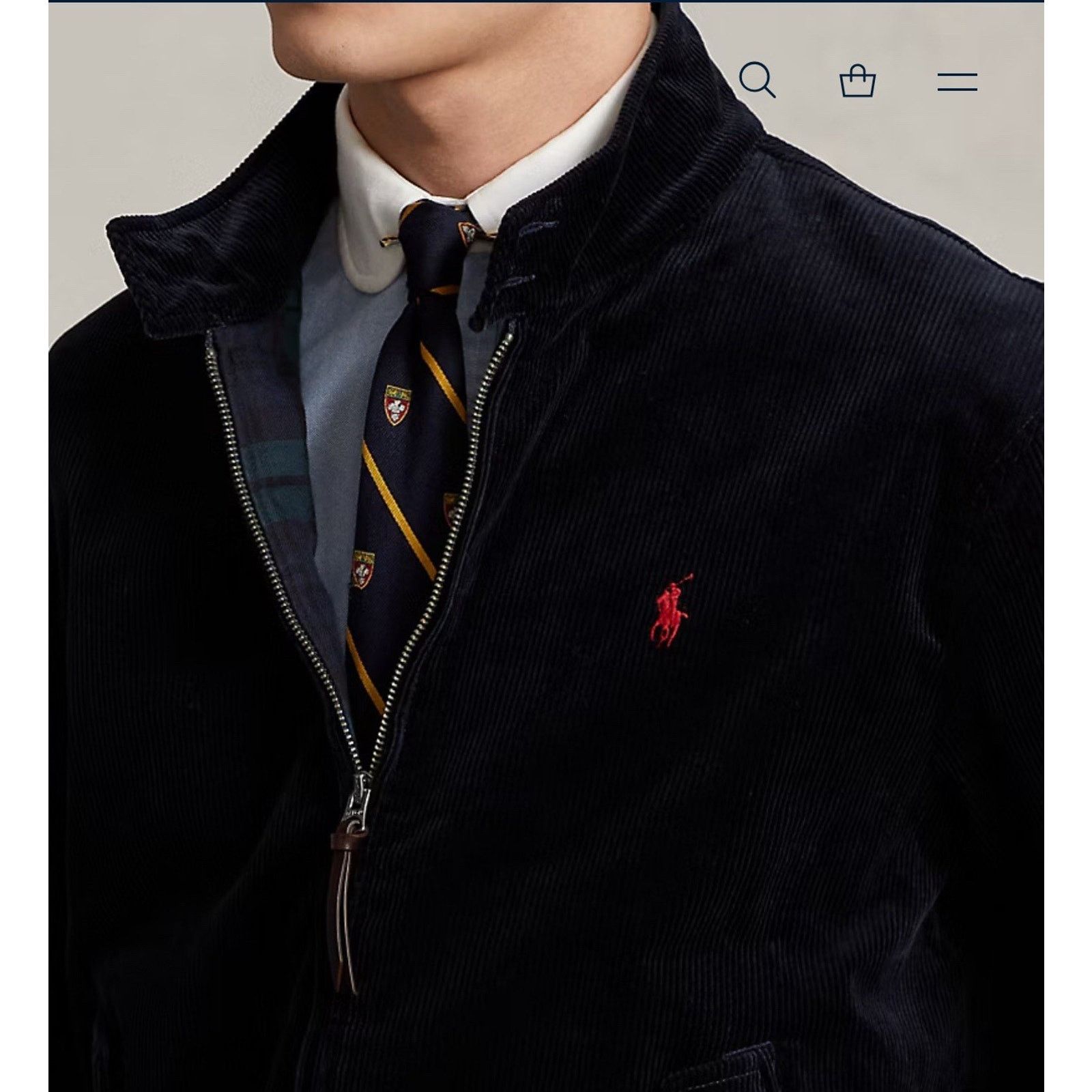 Polo Ralph Lauren NWT Polo Ralph Lauren Men Stretch Corduroy Jacket Navy Large Size US L / EU 52-54 / 3 - 13 Thumbnail