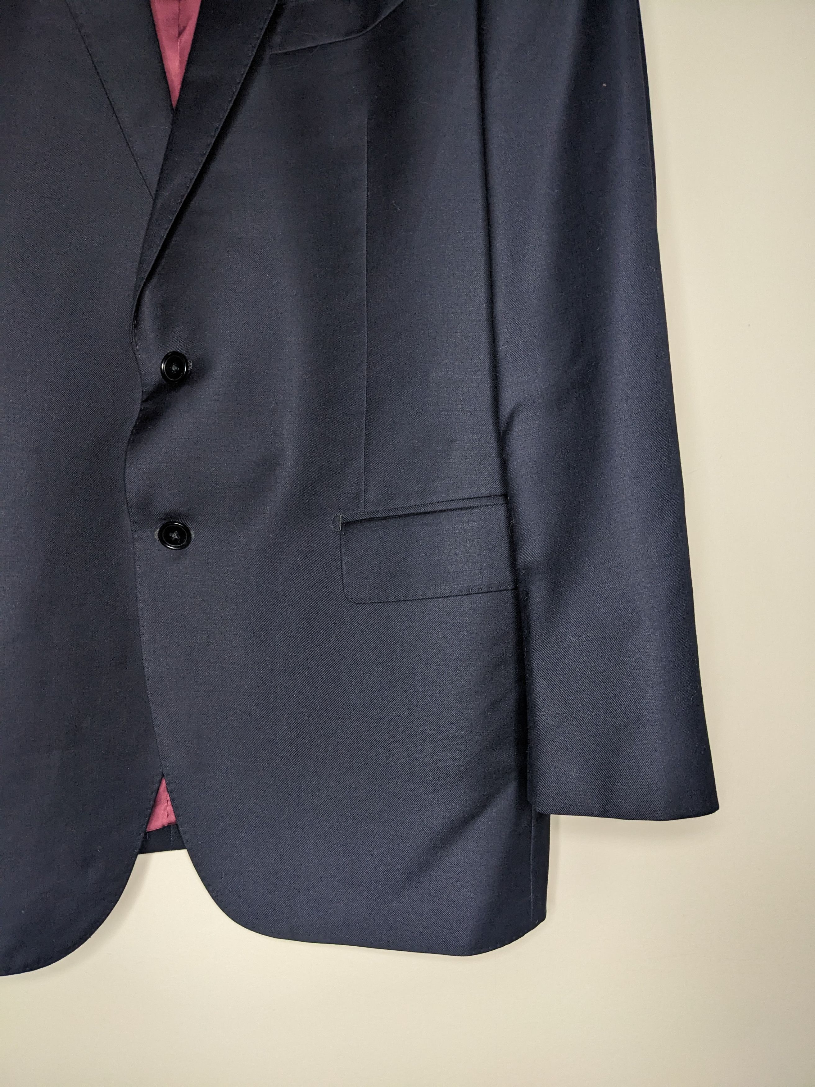 Spier & Mackay Spier MacKay Blazer Mens 42R Midnight Navy Wool Suit Jacket Size 42R - 2 Thumbnail