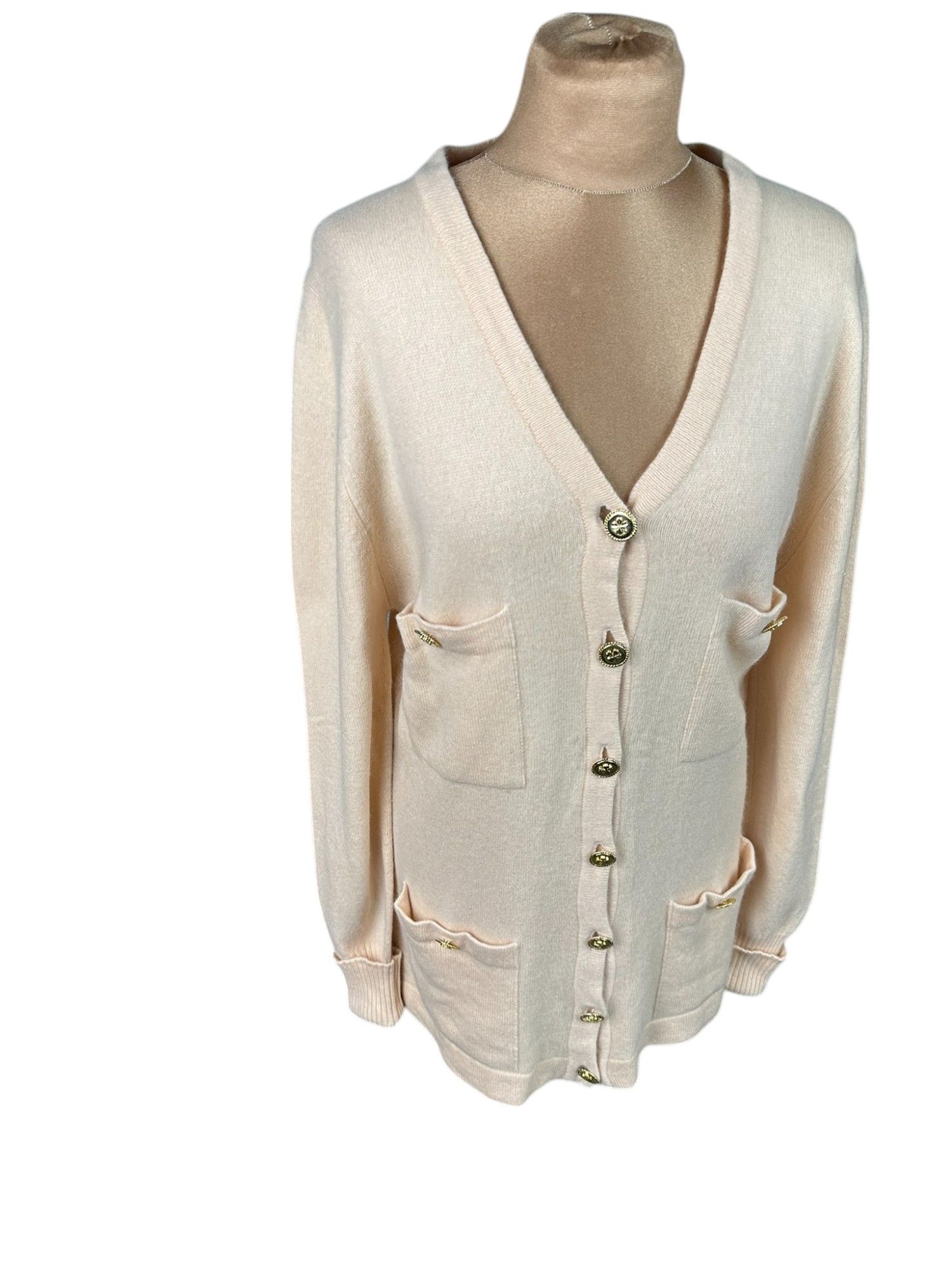 Chanel 90s Chanel 100% Cashmere Cardigan Size XL / US 12-14 / IT 48-50 - 2 Thumbnail