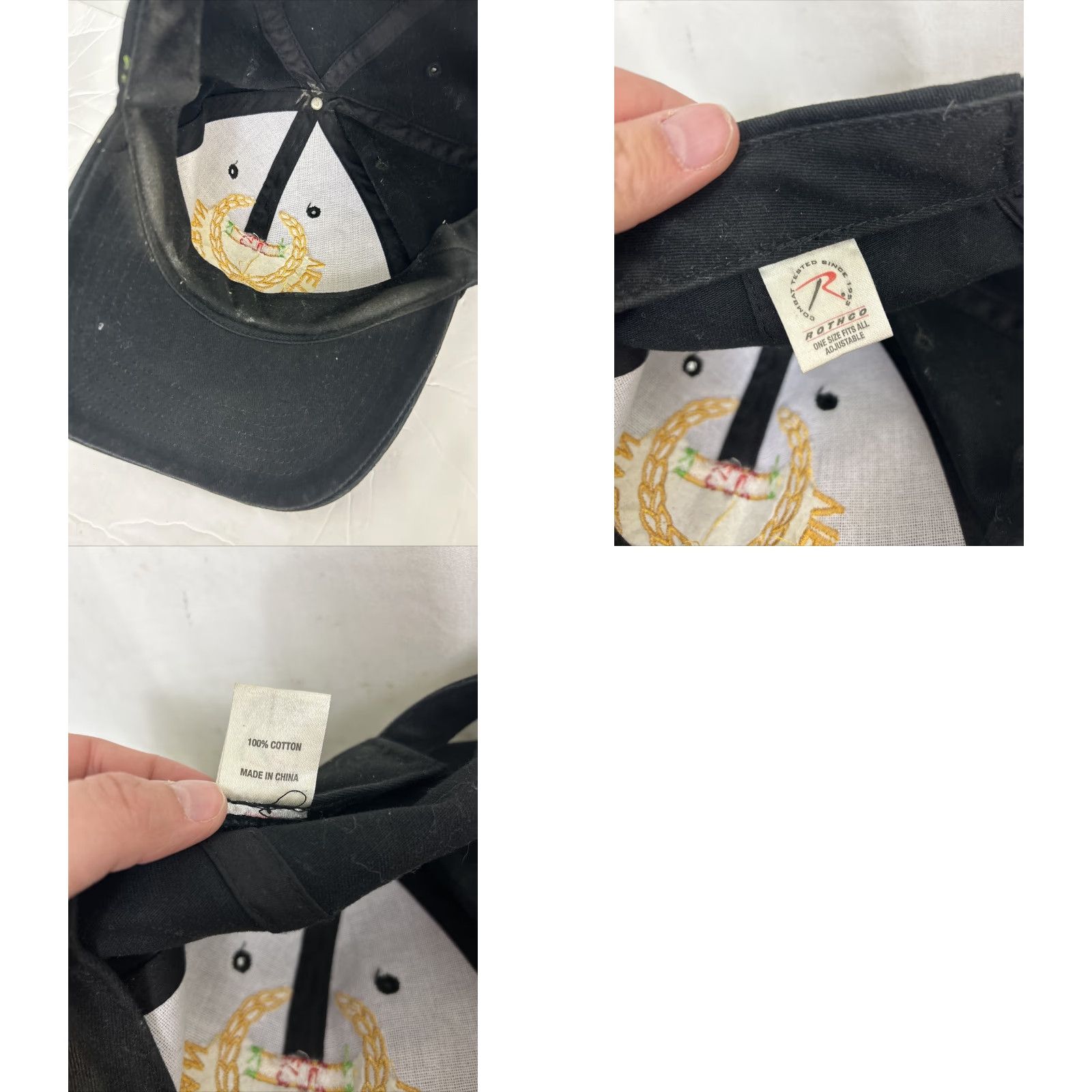 Rothco Vietnam Veteran Hat Black Rothco Adjustable Strap Back Baseball Cap Men One Size Size ONE SIZE - 9 Thumbnail