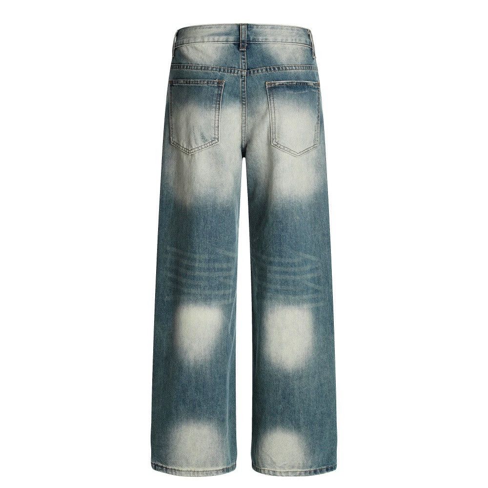 Vintage Men's punk distressed gradient washed straight jeans Size US 32 / EU 48 - 2 Thumbnail