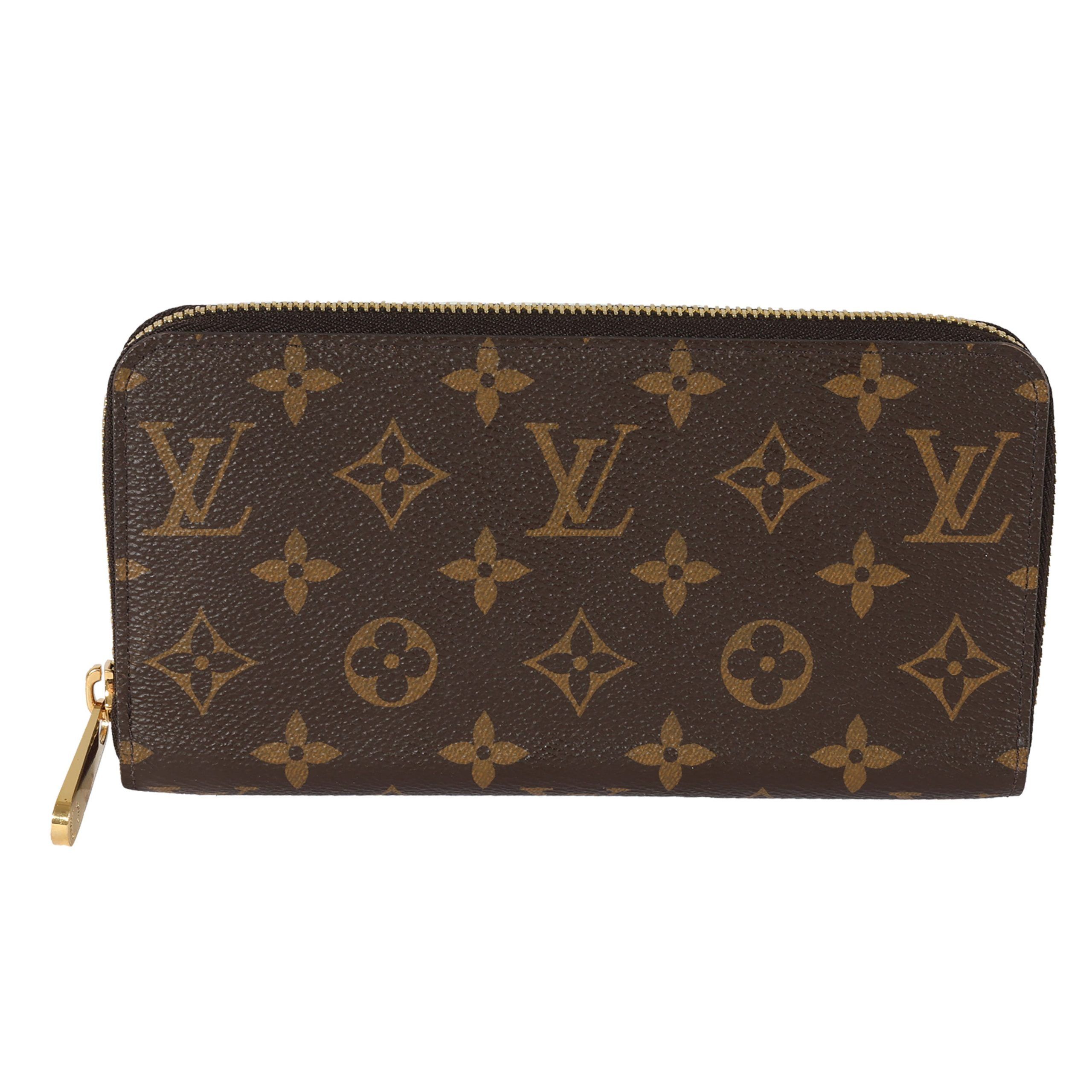 image of Louis Vuitton Monogram Canvas Zippy Wallet in Brown, Women's