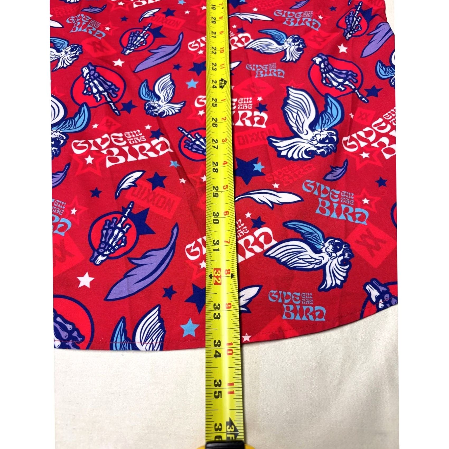 Vintage Dixxon Flannel Co Give Em The Bird Red Graphic Button Up Shirt Mens 2XL Size US XXL / EU 58 / 5 - 6 Thumbnail