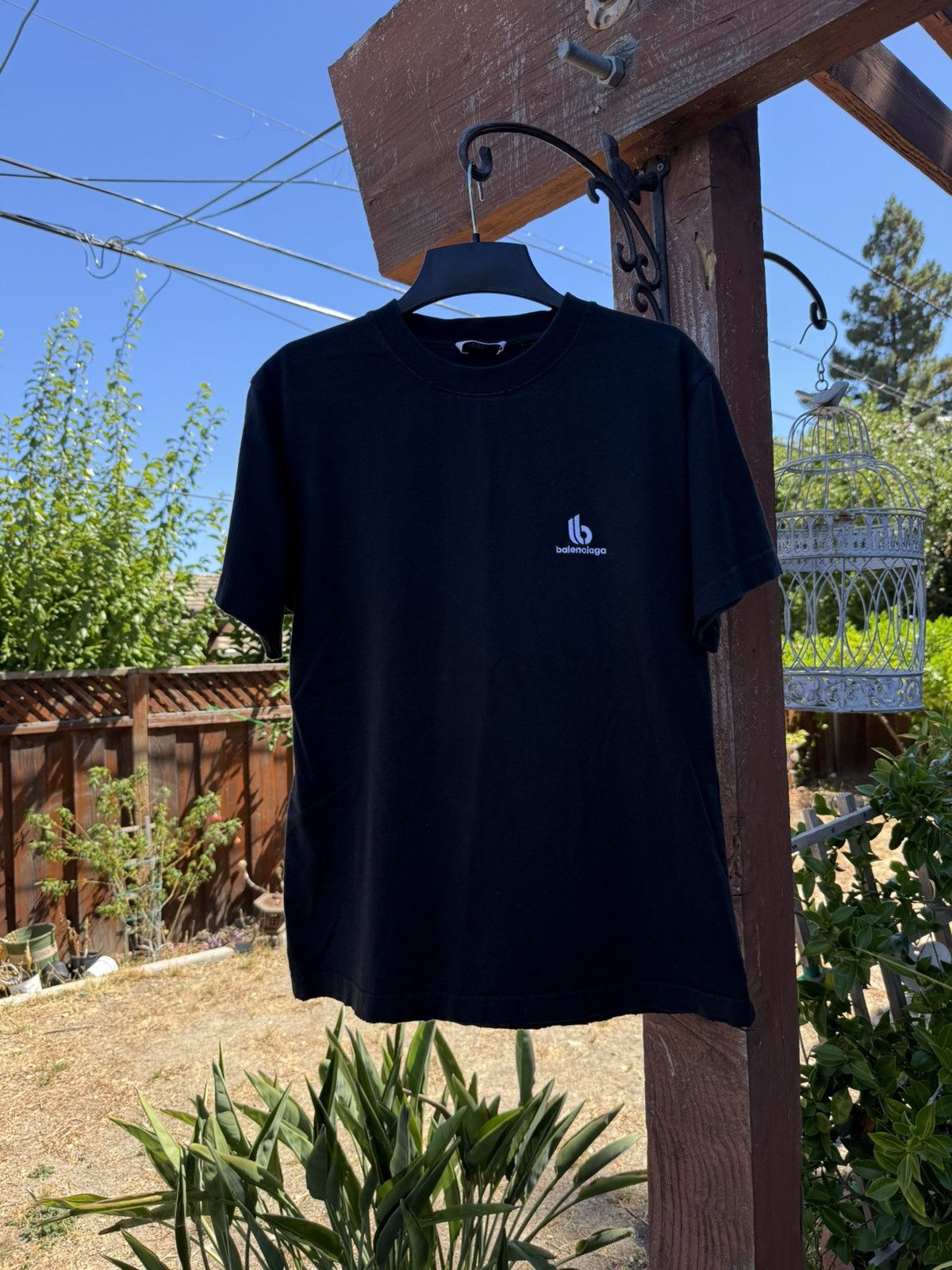 Balenciaga Balenciaga Black 6B Logo T-Shirt Size US M / EU 48-50 / 2 - 1 Thumbnail