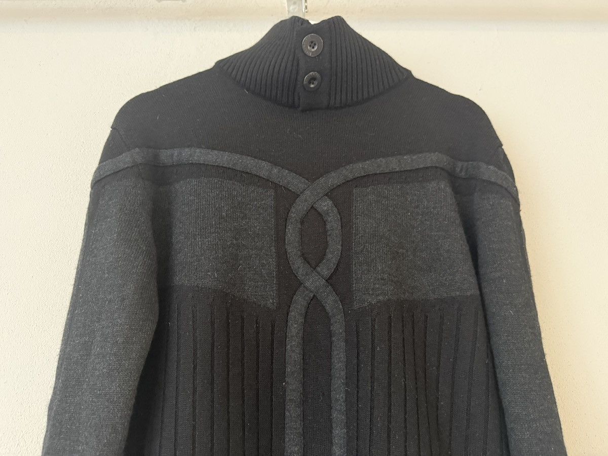 Dirk Bikkembergs Sculptural Ribbed Knit with High Collar Detail Size US L / EU 52-54 / 3 - 3 Thumbnail