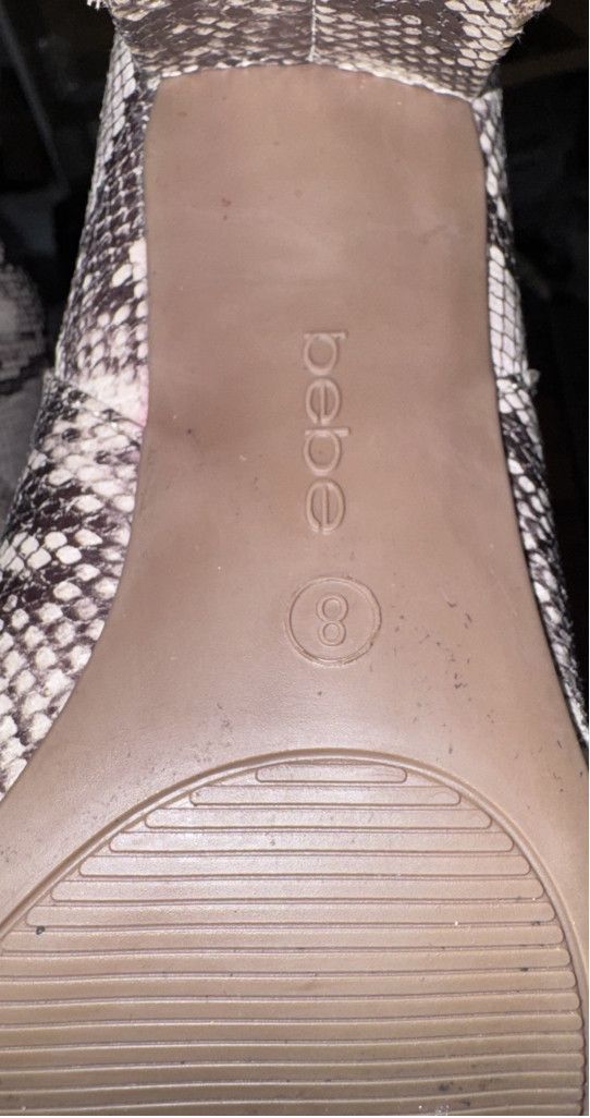 Bebe Bebe Faux Snakeskin Slouch Booties-8M Size US 8 / IT 38 - 14 Thumbnail