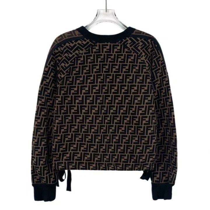 Fendi Fendi Logo All-Over Print Cotton Sweatshirt Size US S / EU 44-46 / 1 - 2 Thumbnail