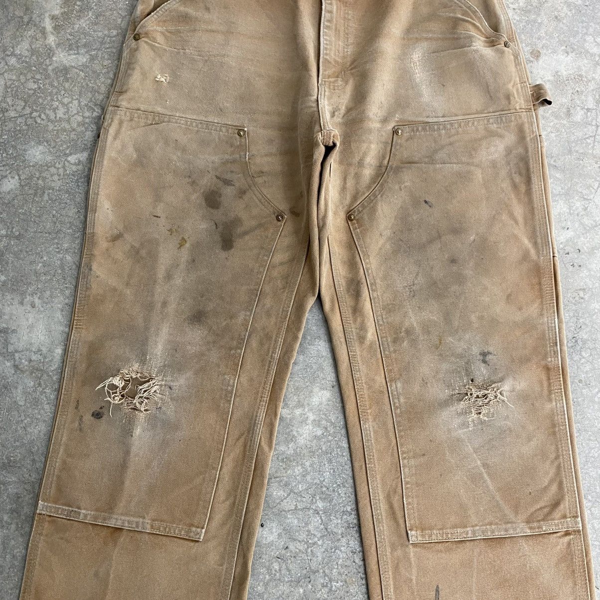 Carhartt Vintage Carhartt Double Knee Faded Tan Carpenter Pants Size US 34 / EU 50 - 5 Thumbnail