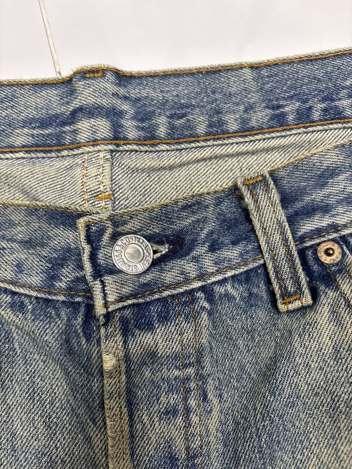 Kapital THRASHED LEVIS 501⛓️‍💥 CHAIN PUNK MUD WASH DISTRESS DENIM JEANS Size US 34 / EU 50 - 13 Thumbnail