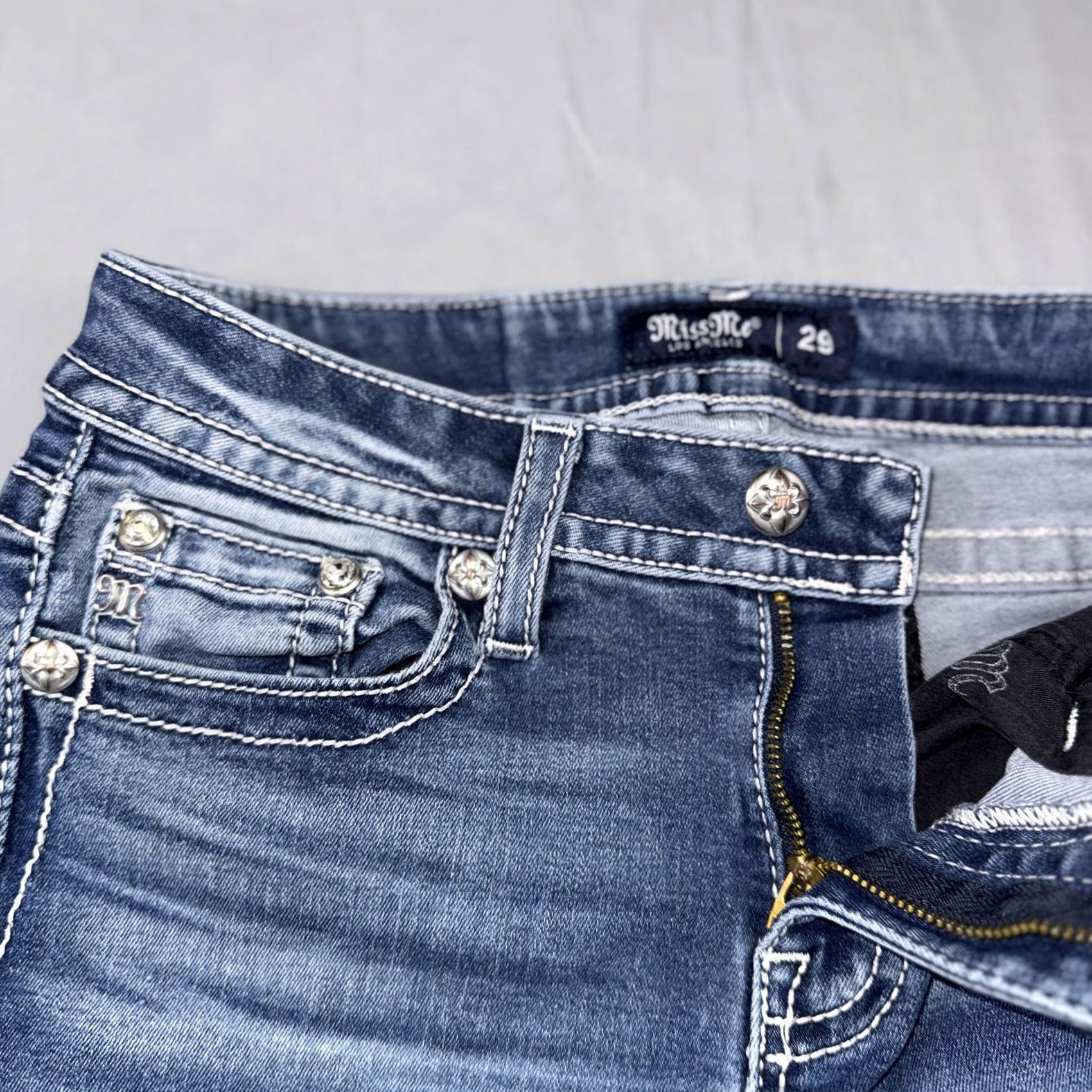 Miss Me Miss Me Womens Bootcut Jeans - 29 Size - Denim - Blue Size 29" - 4 Thumbnail